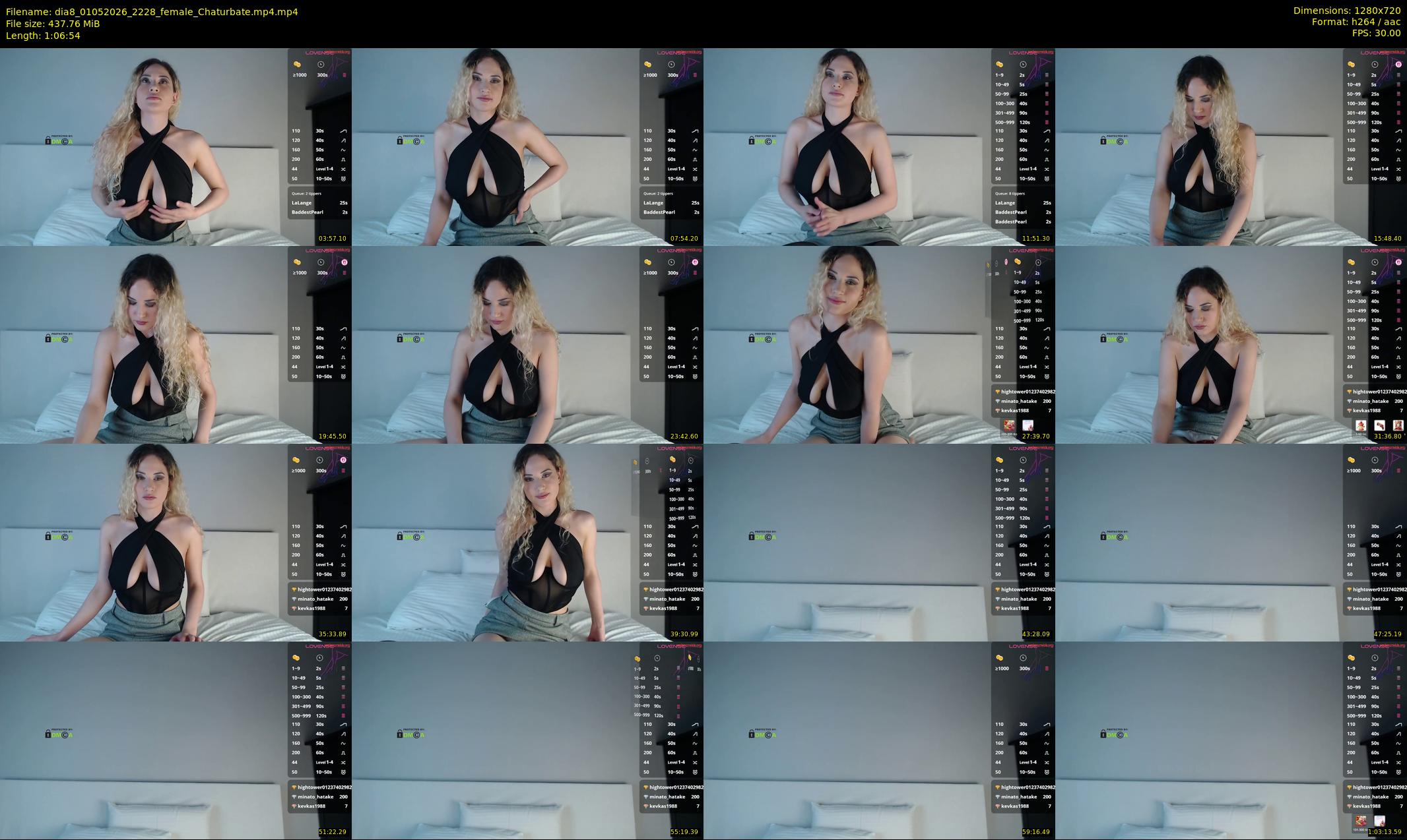 dia8 — 67 minute Chaturbate female cam show recording, 720p, May 1, 2026