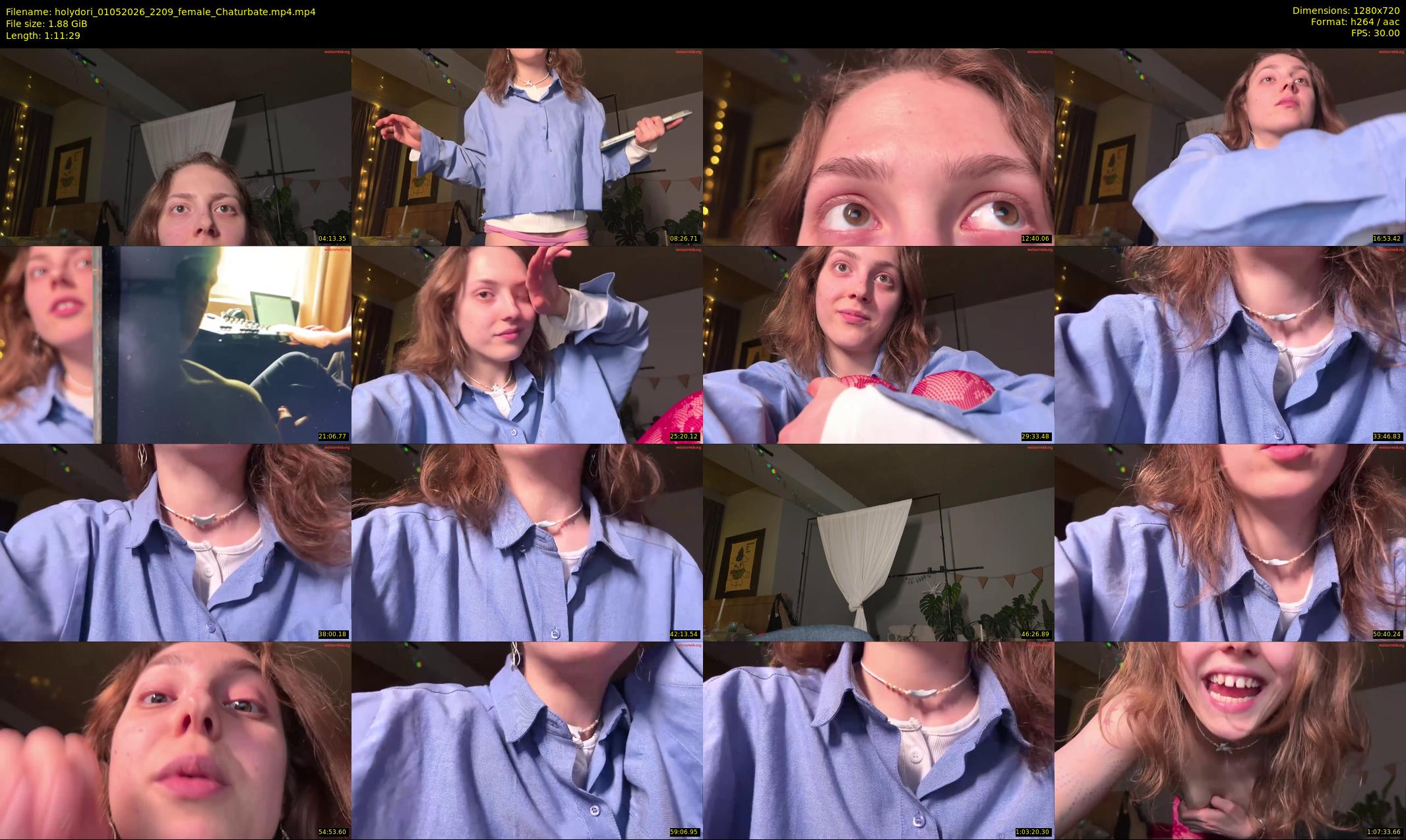 holydori — 72 minute Chaturbate female cam show recording, 720p, May 1, 2026