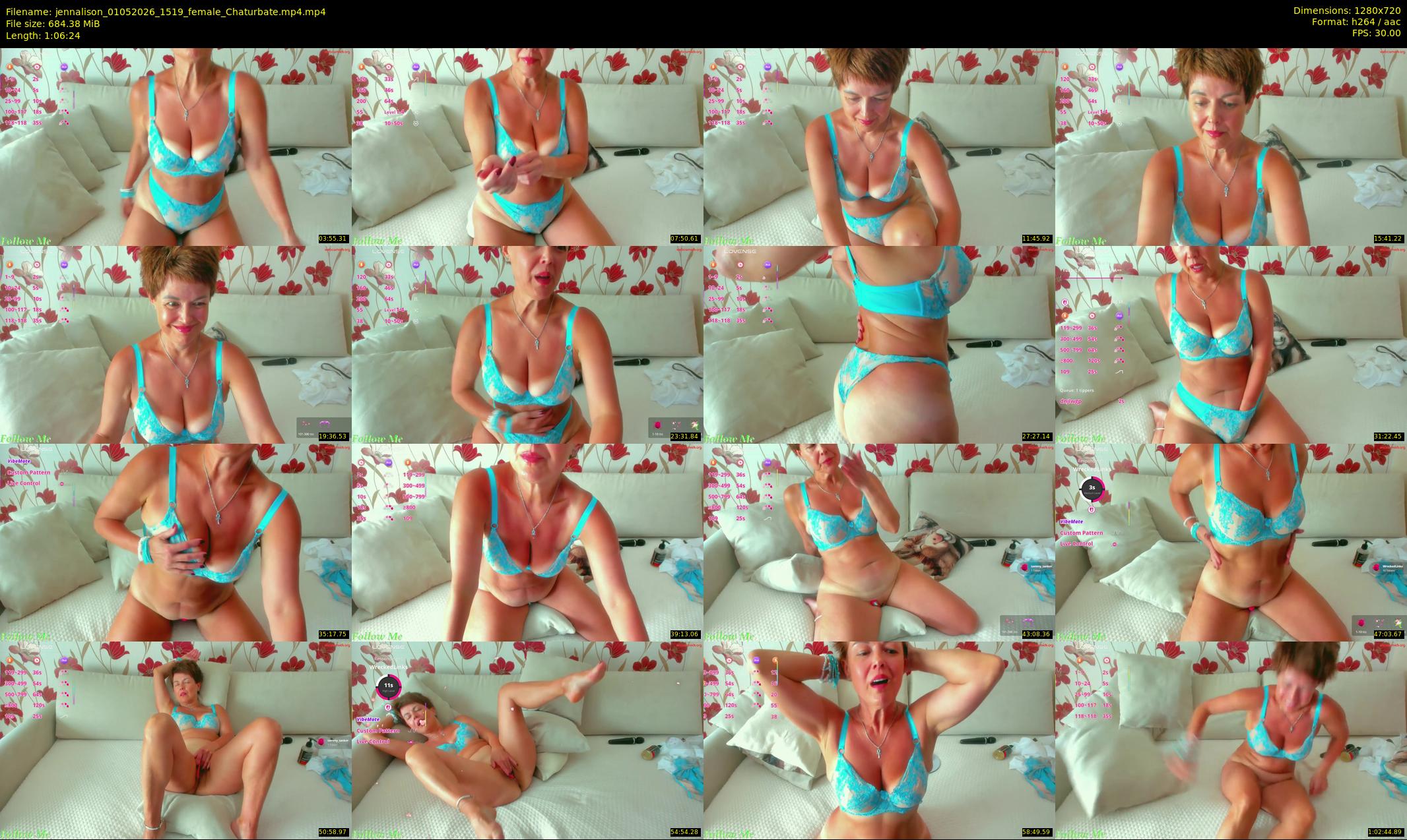 jennalison — 67 minute Chaturbate female cam show recording, 720p, May 1, 2026