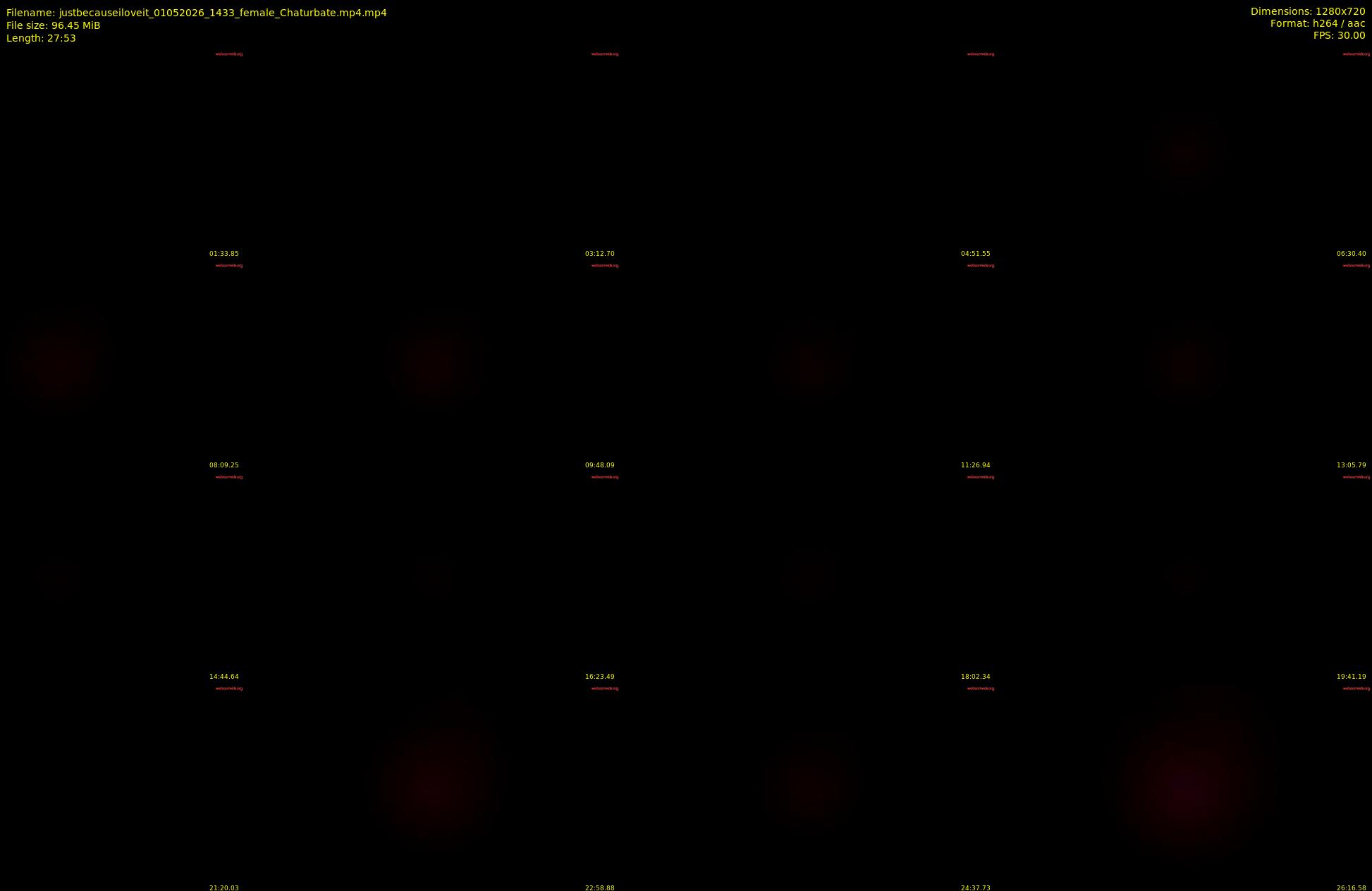 justbecauseiloveit — 28 minute Chaturbate female cam show recording, 720p, May 1, 2026