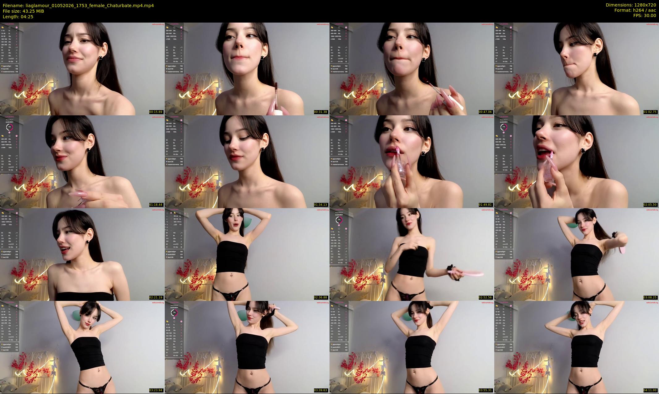 liaglamour — 5 minute Chaturbate female cam show recording, 720p, May 1, 2026