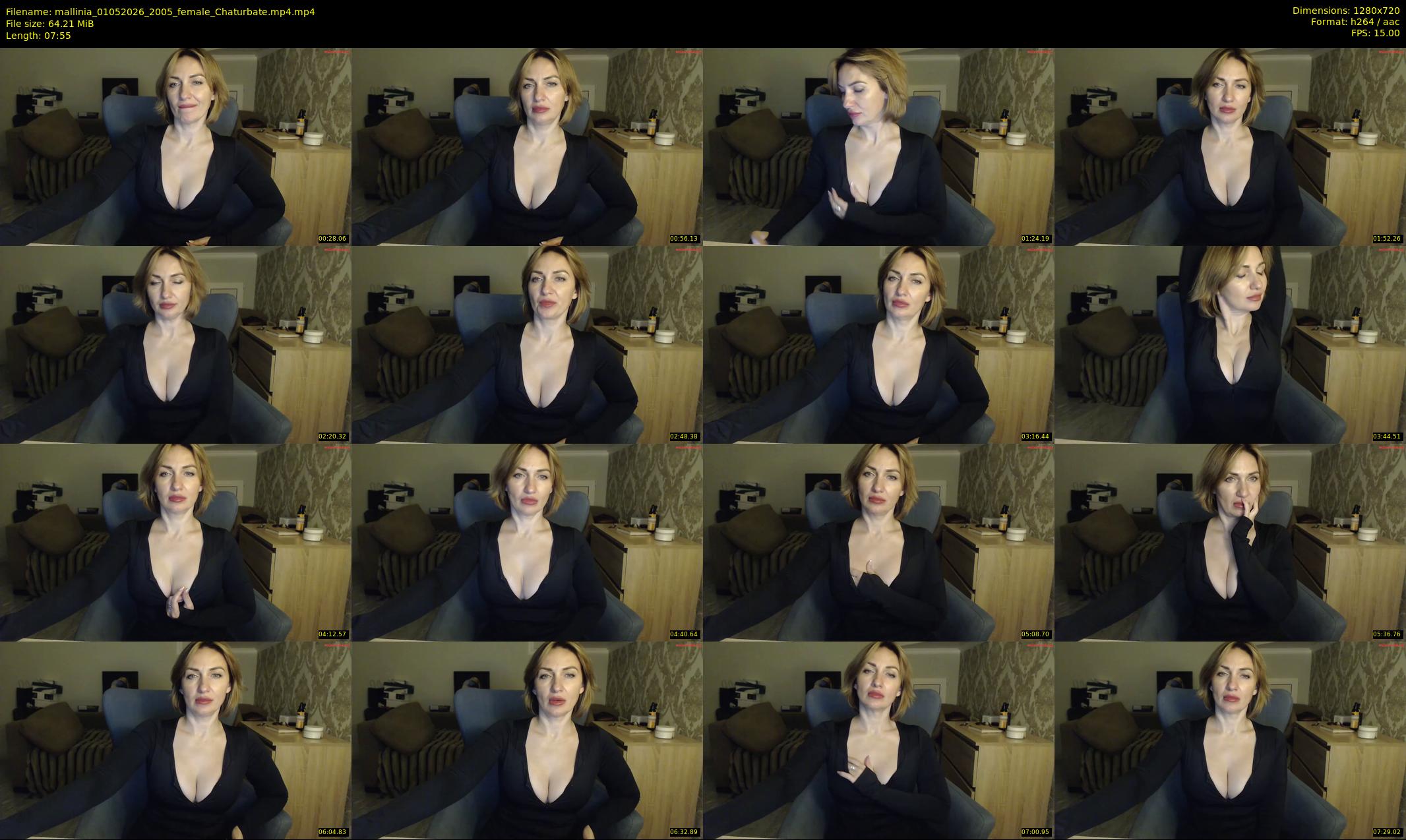 mallinia — 8 minute Chaturbate female cam show recording, 720p, May 1, 2026