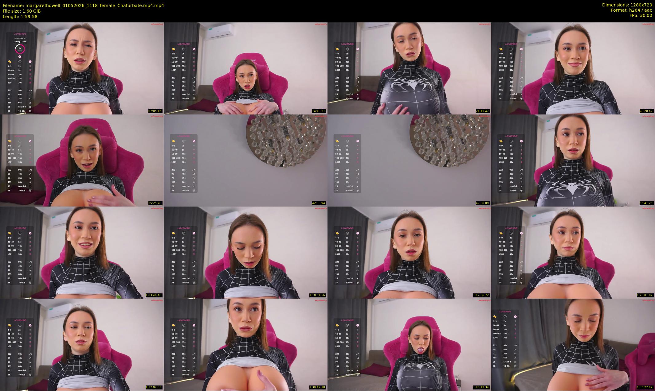 margarethowell — 120 minute Chaturbate female cam show recording, 720p, May 1, 2026
