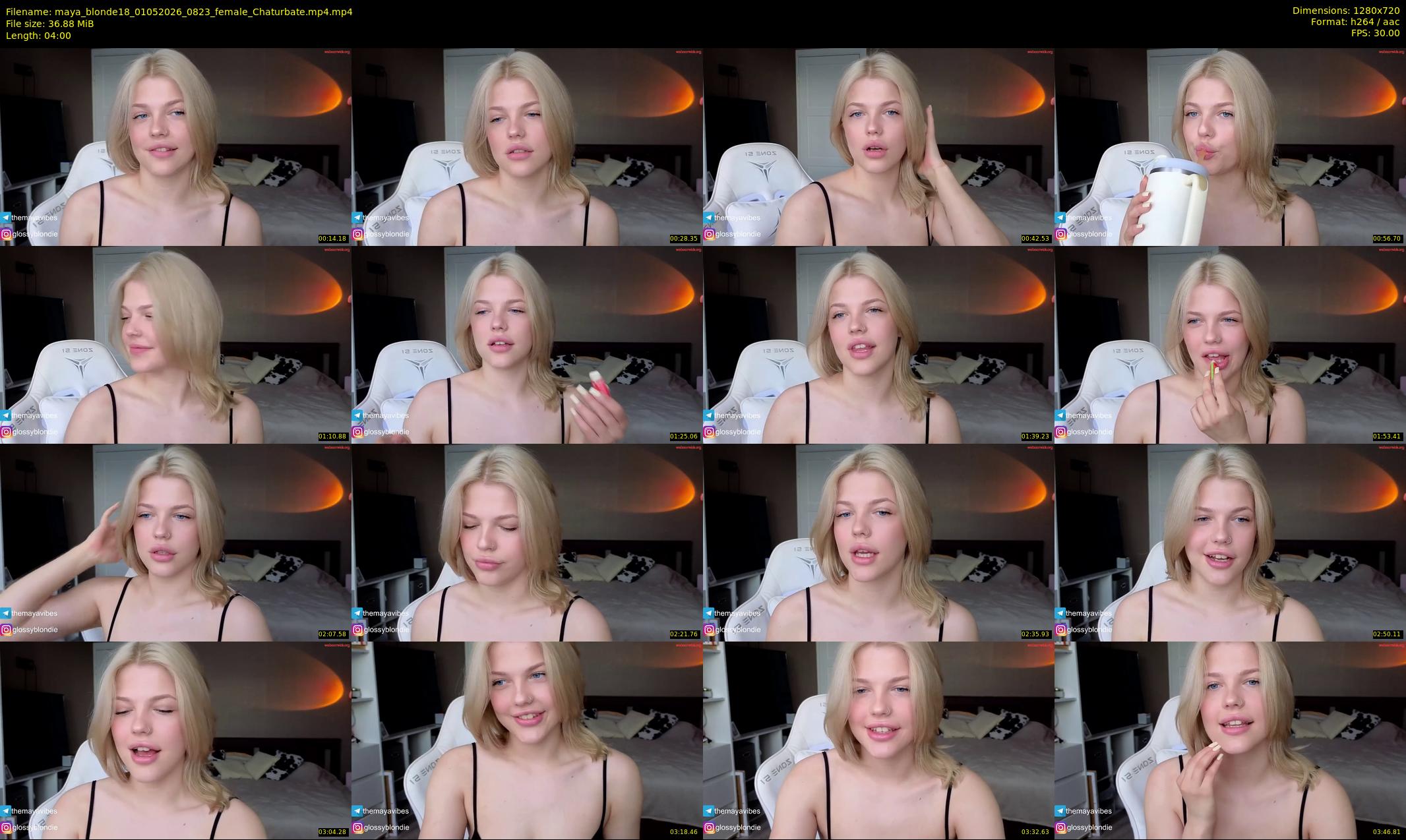 maya_blonde18 — 4 minute Chaturbate female cam show recording, 720p, May 1, 2026