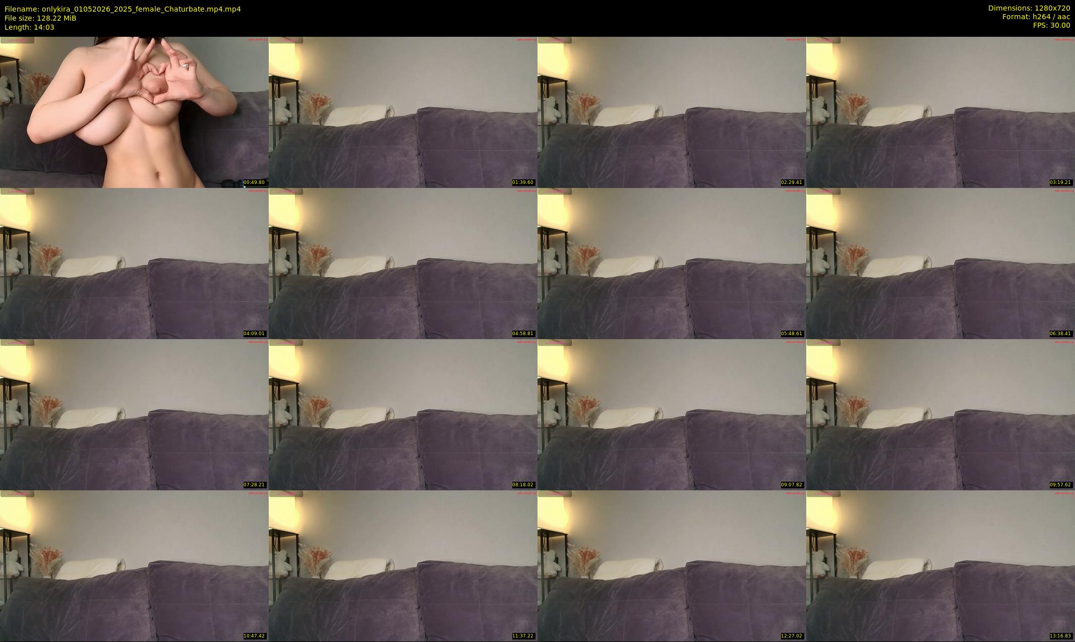 onlykira — 15 minute Chaturbate female cam show recording, 720p, May 1, 2026