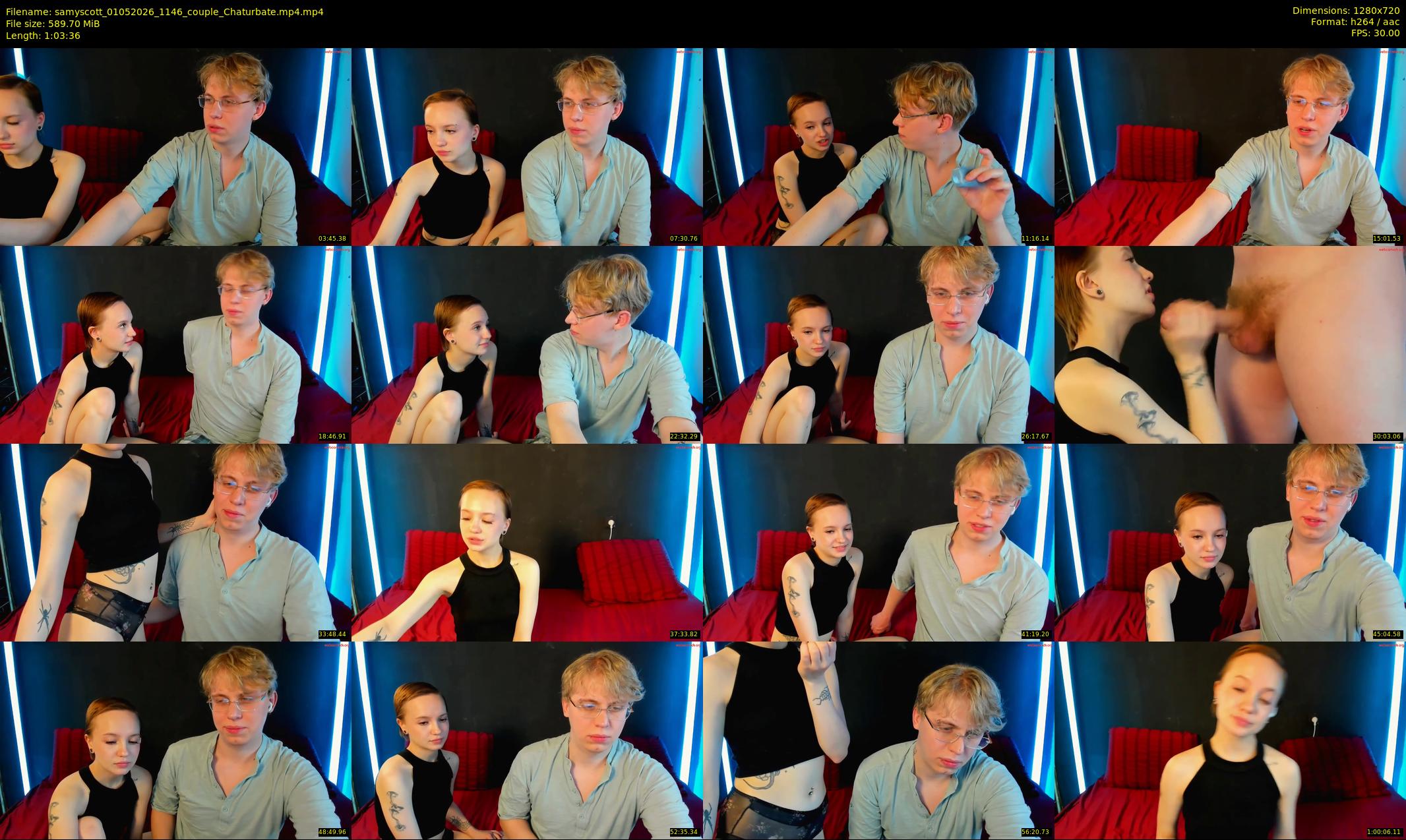 samyscott — 64 minute Chaturbate couple cam show recording, 720p, May 1, 2026
