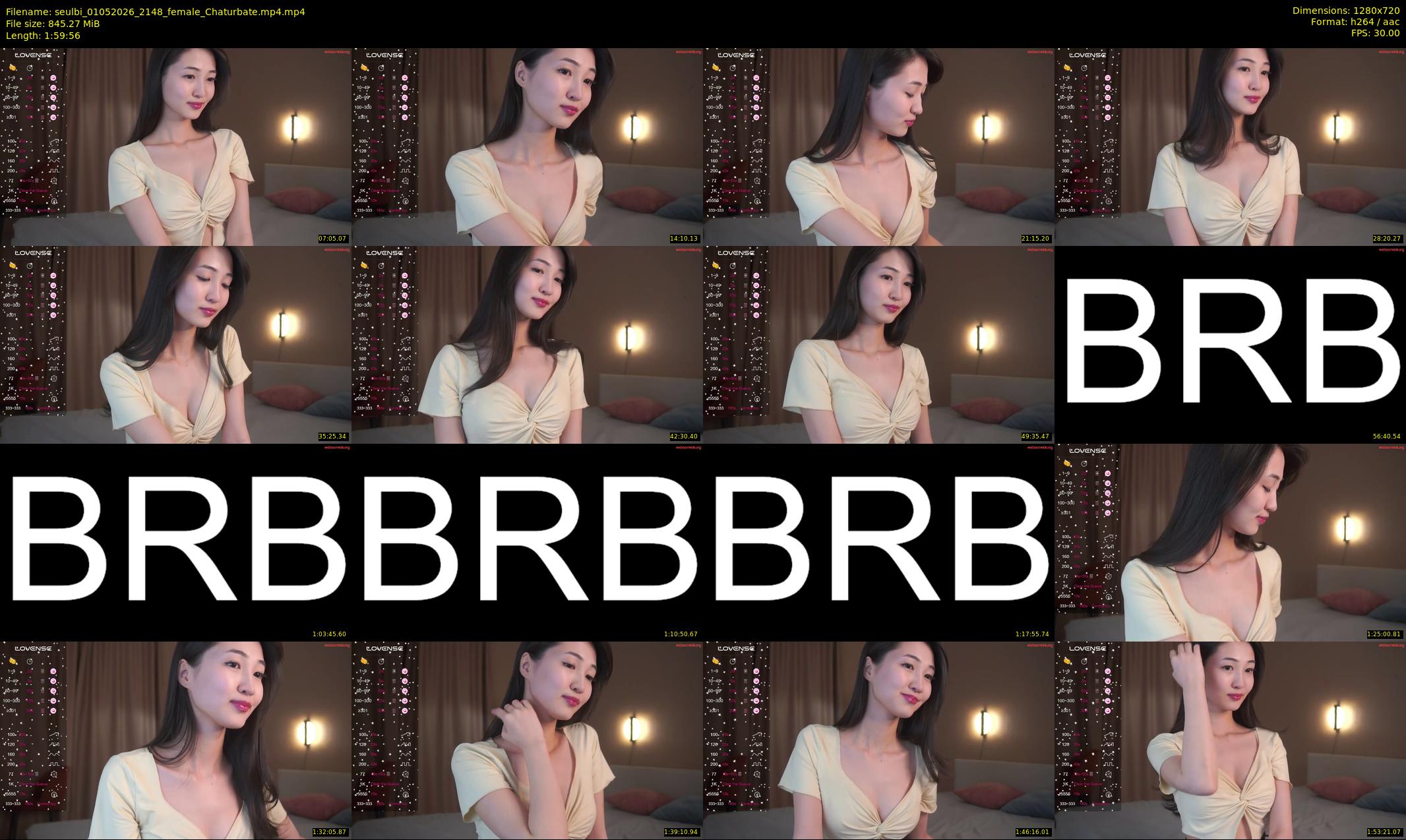 seulbi — 120 minute Chaturbate female cam show recording, 720p, May 1, 2026