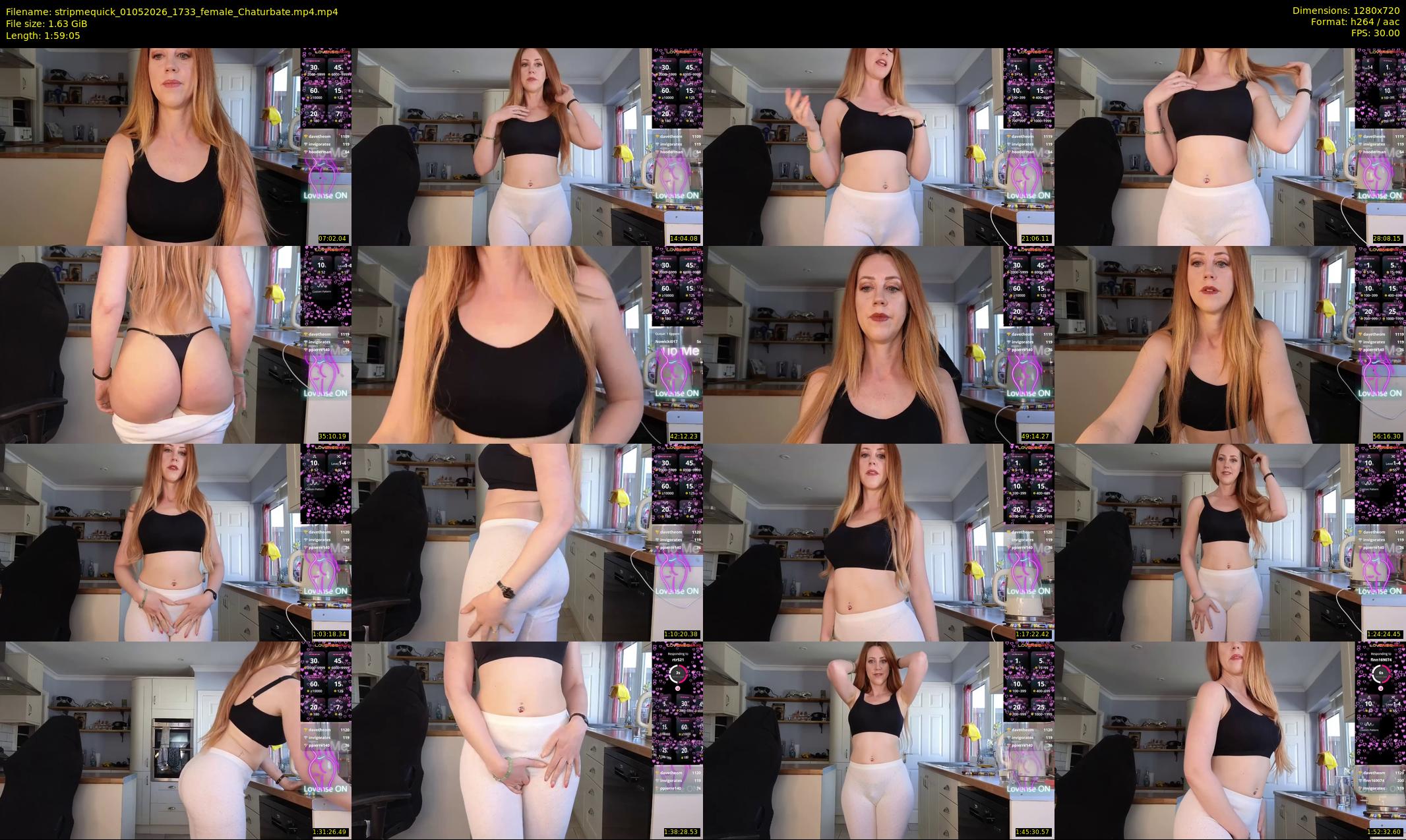 stripmequick — 120 minute Chaturbate female cam show recording, 720p, May 1, 2026