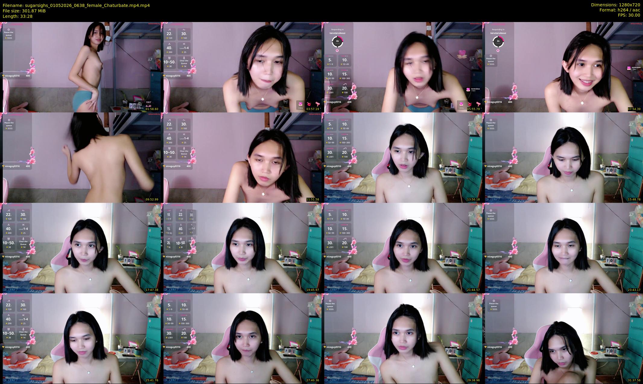 sugarsighs — 34 minute Chaturbate female cam show recording, 720p, May 1, 2026