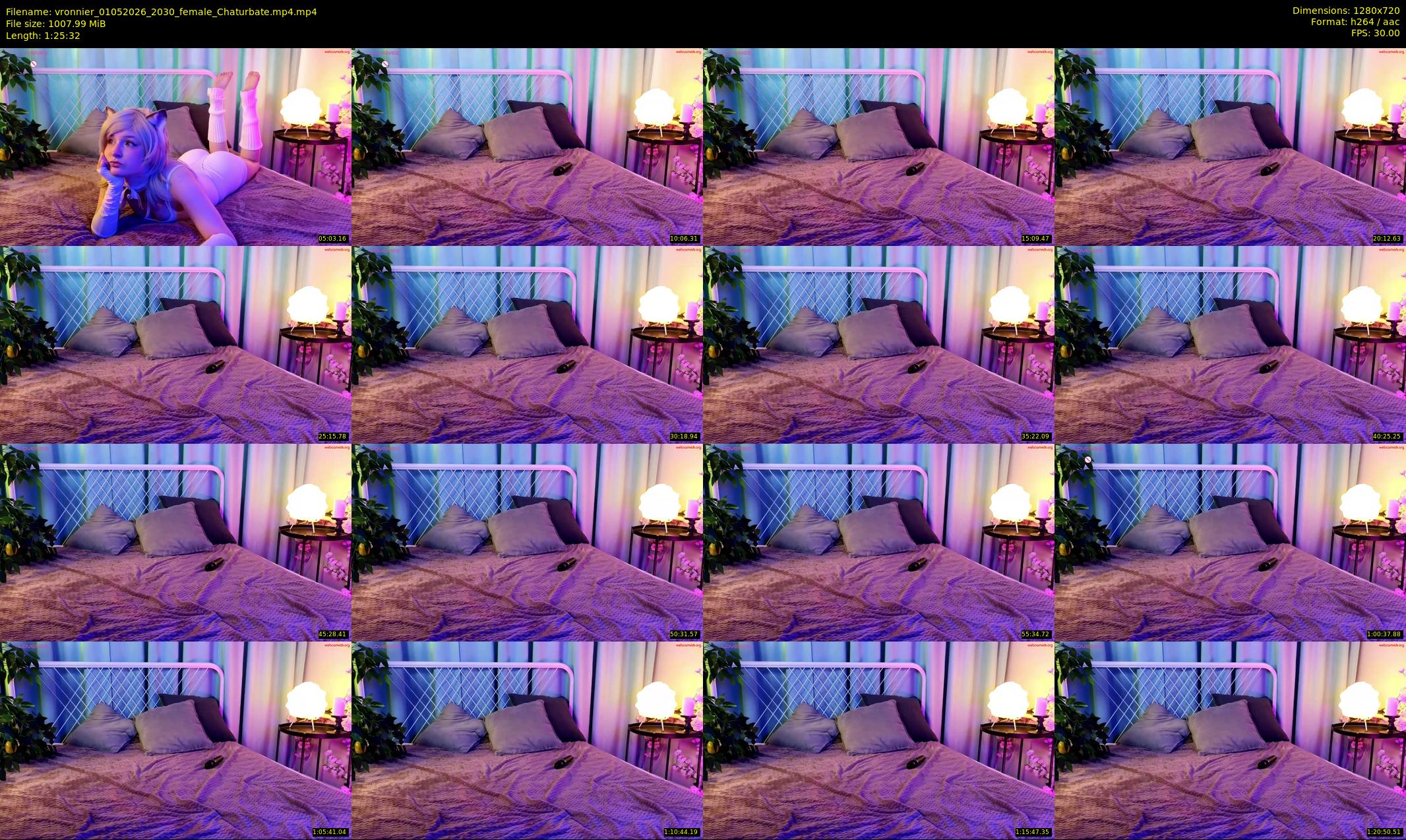 vronnier — 86 minute Chaturbate female cam show recording, 720p, May 1, 2026