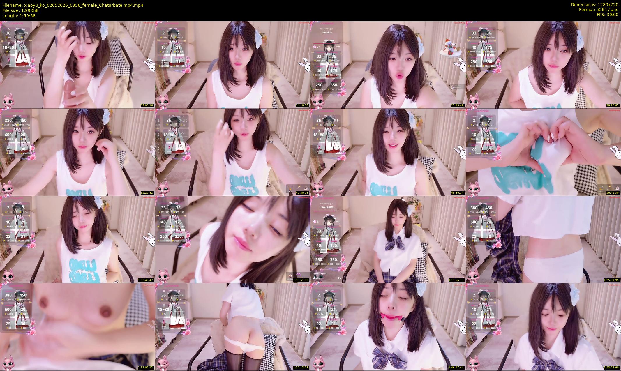 xiaoyu_ko — 120 minute Chaturbate female cam show recording, 720p, May 2, 2026
