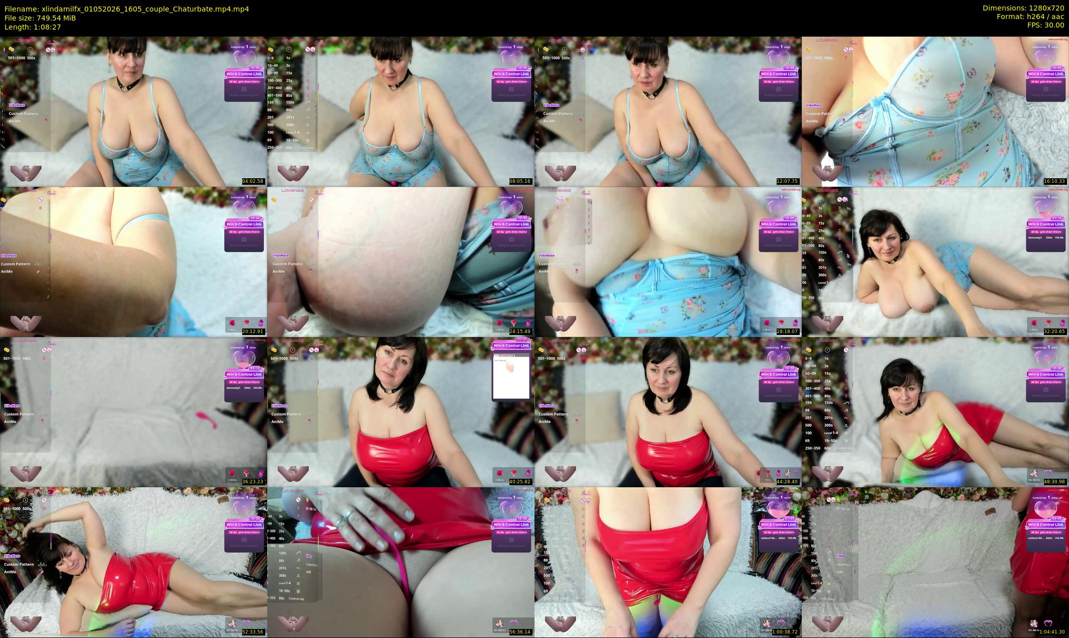 xlindamilfx — 69 minute Chaturbate female cam show recording, 720p, May 1, 2026