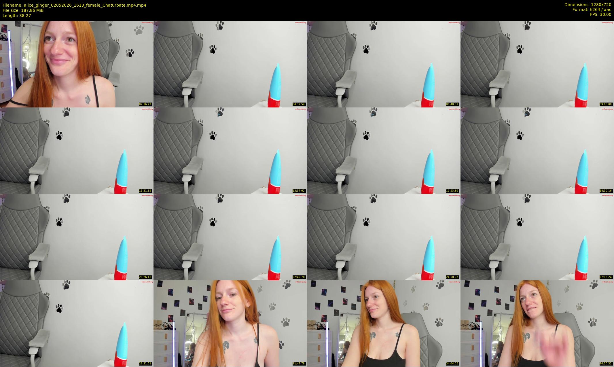 alice_ginger — 39 minute Chaturbate female cam show recording, 720p, May 2, 2026