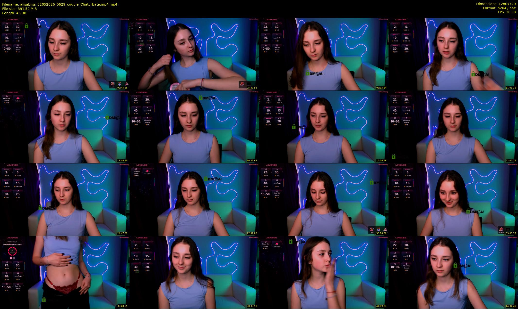 alisabliss — 47 minute Chaturbate female cam show recording, 720p, May 2, 2026