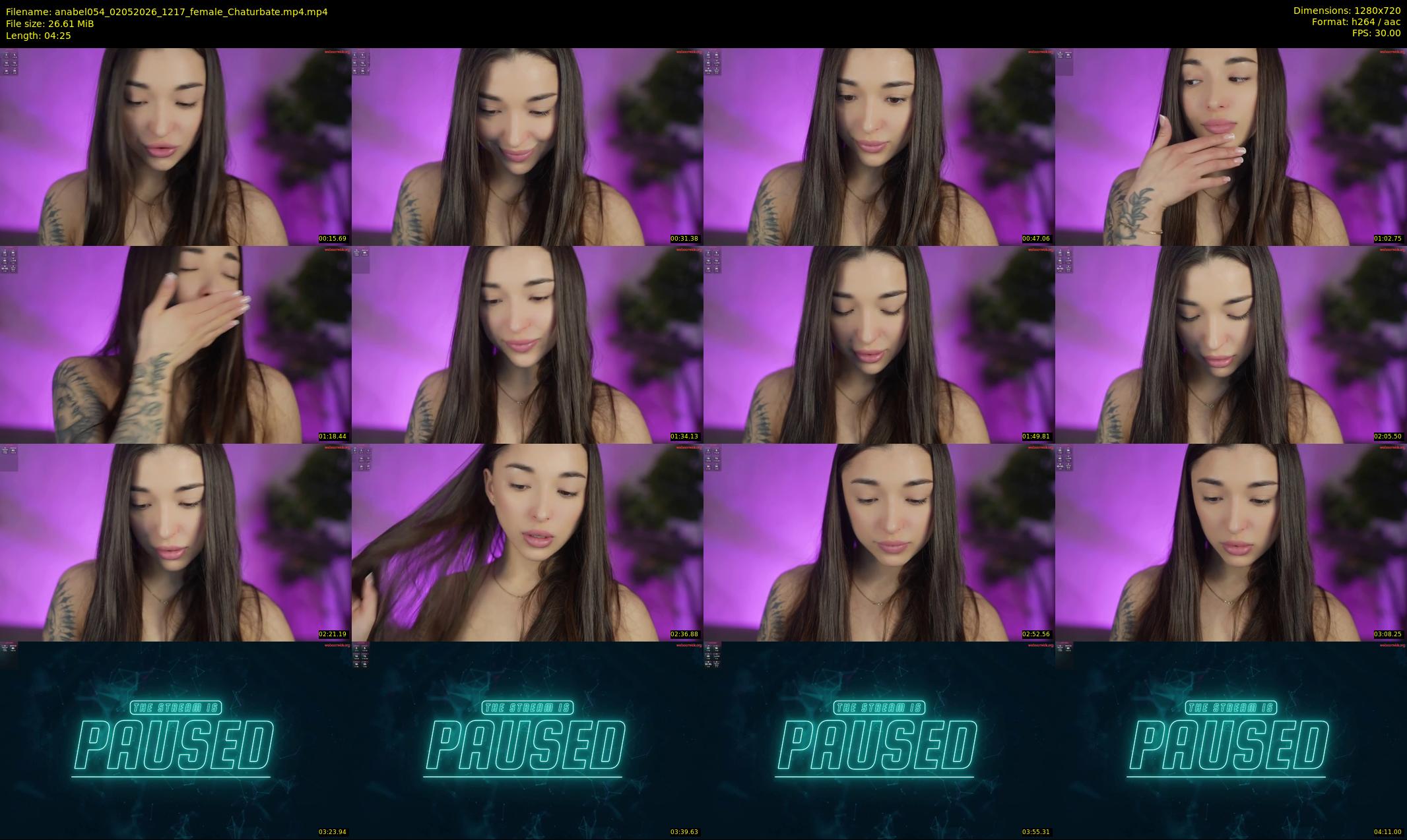 anabel054 — 5 minute Chaturbate female cam show recording, 720p, May 2, 2026