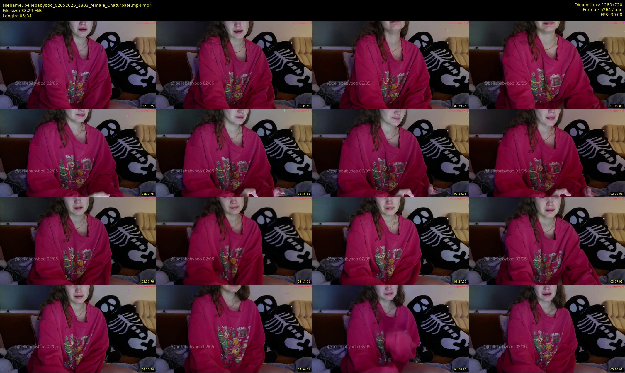 bellebabyboo — 6 minute Chaturbate female cam show recording, 720p, May 2, 2026