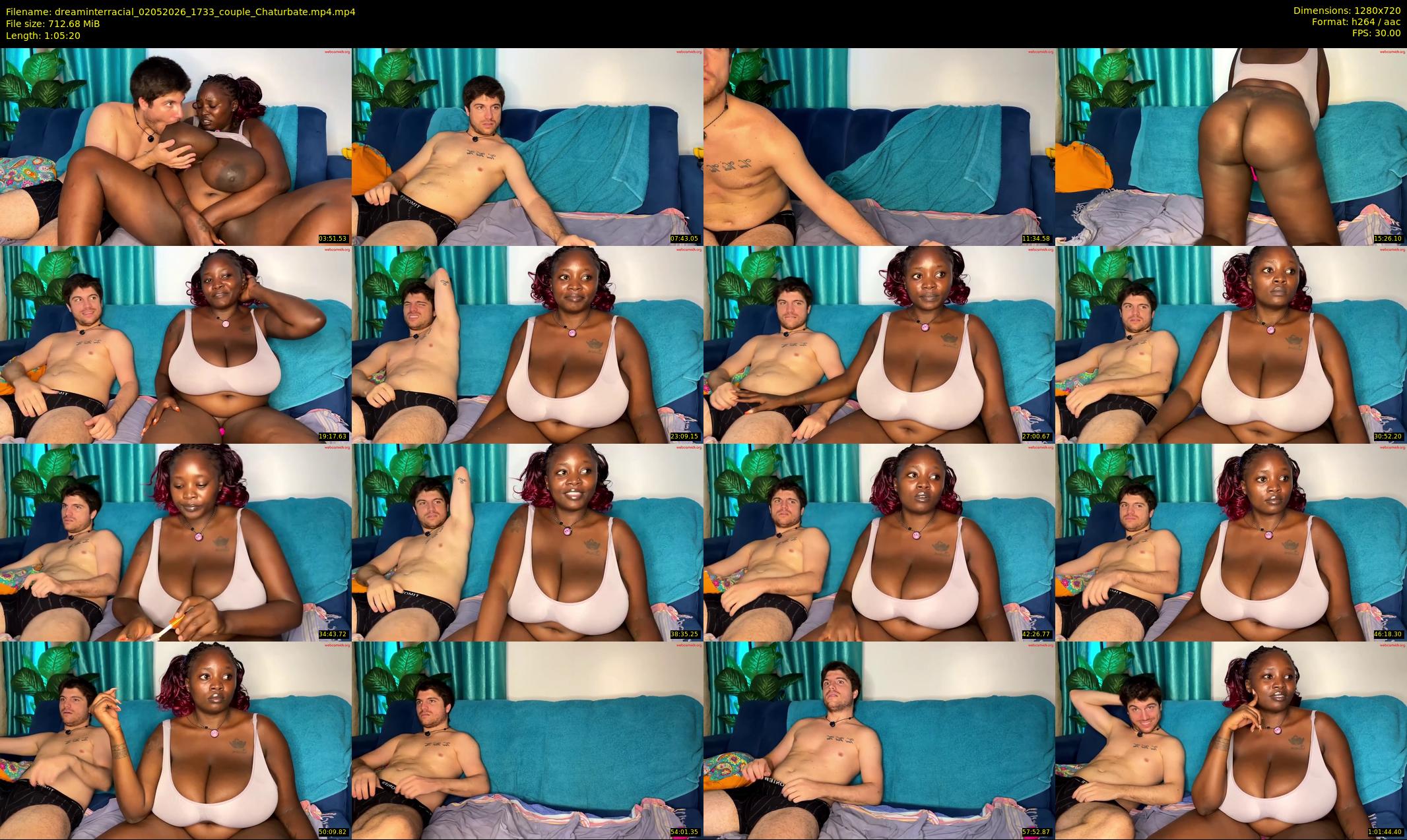 dreaminterracial — 66 minute Chaturbate couple cam show recording, 720p, May 2, 2026