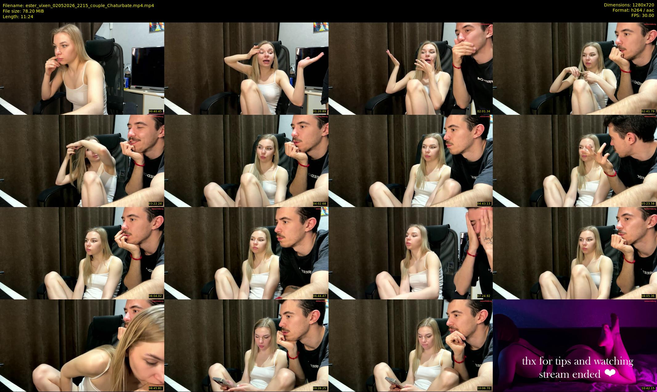 ester_vixen — 12 minute Chaturbate couple cam show recording, 720p, May 2, 2026