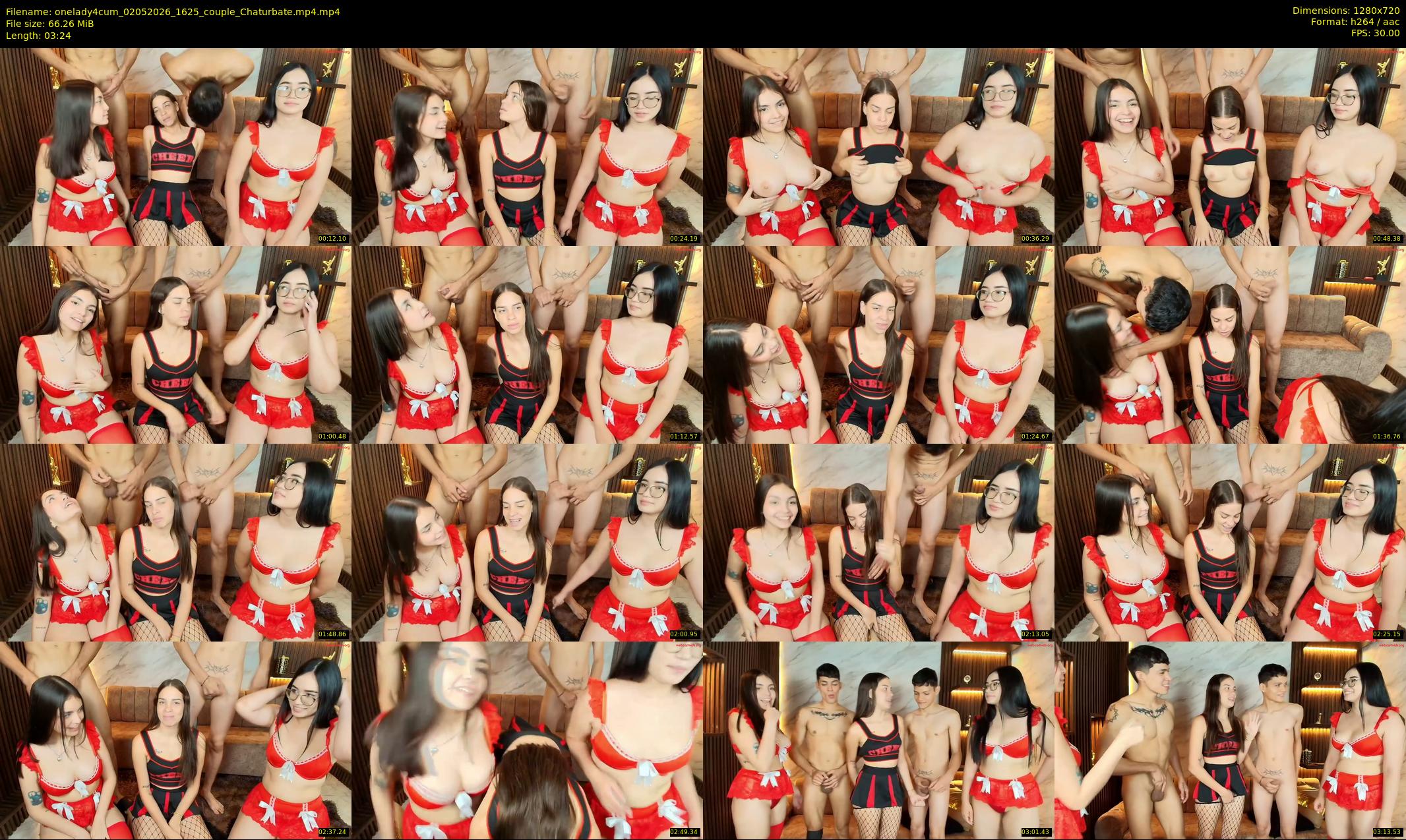 onelady4cum — 4 minute Chaturbate couple cam show recording, 720p, May 2, 2026