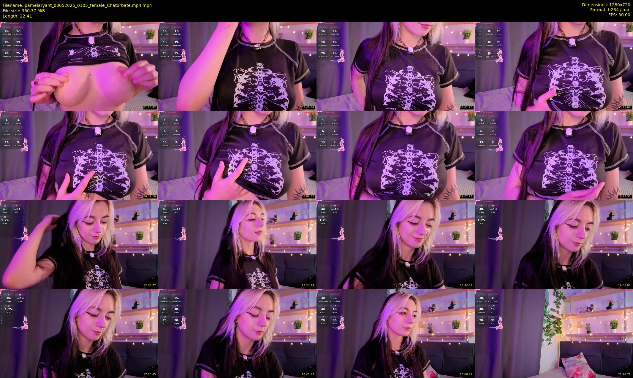 pamelaryant — 23 minute Chaturbate female cam show recording, 720p, May 3, 2026
