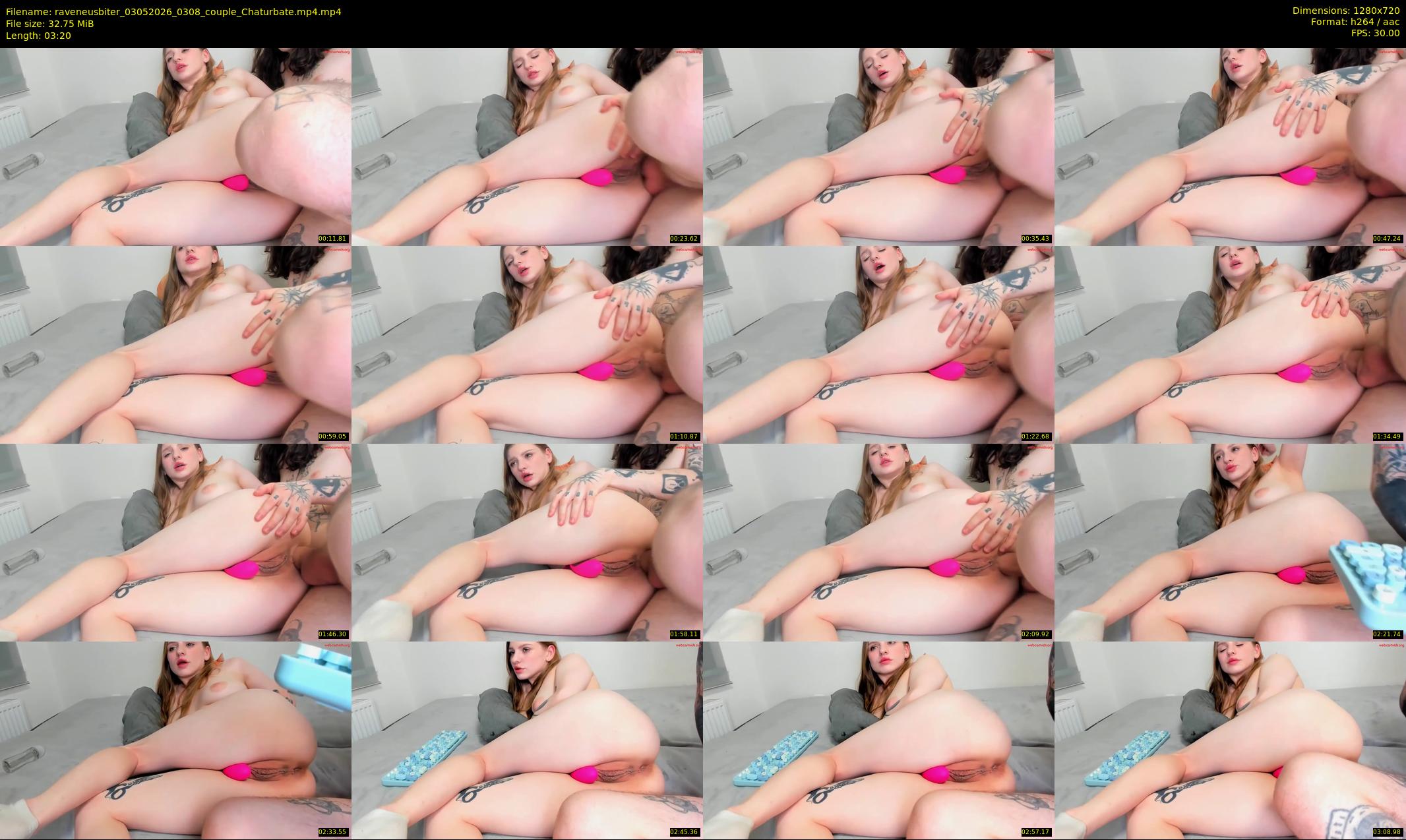 raveneusbiter — 4 minute Chaturbate couple cam show recording, 720p, May 3, 2026