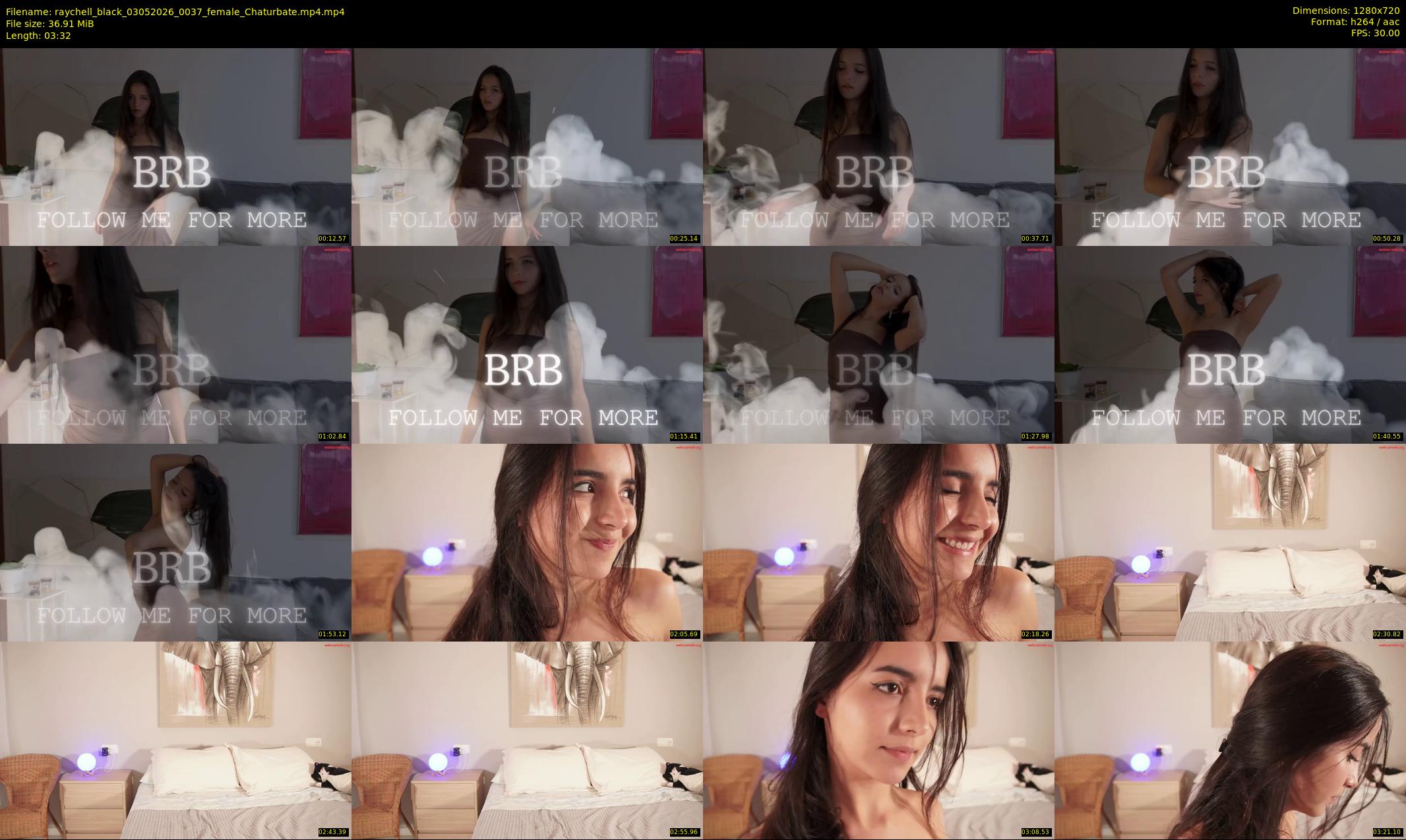 raychell_black — 4 minute Chaturbate female cam show recording, 720p, May 3, 2026
