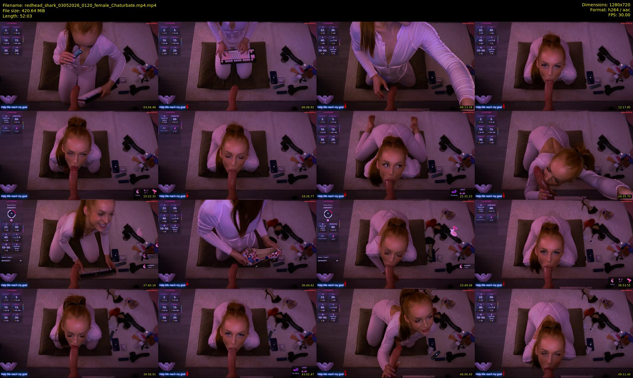 redhead_shark — 53 minute Chaturbate female cam show recording, 720p, May 3, 2026