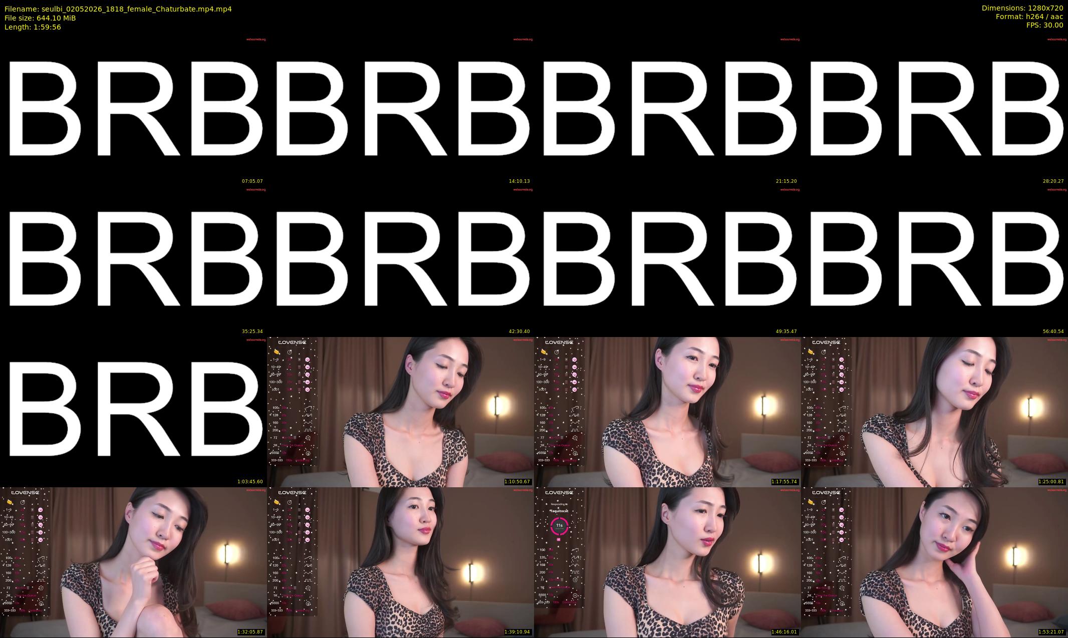 seulbi — 120 minute Chaturbate female cam show recording, 720p, May 2, 2026
