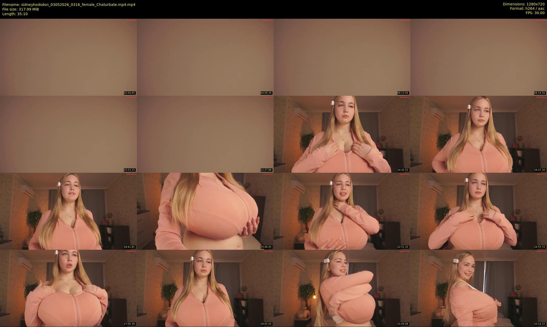 sidneyhodsdon — 36 minute Chaturbate female cam show recording, 720p, May 3, 2026