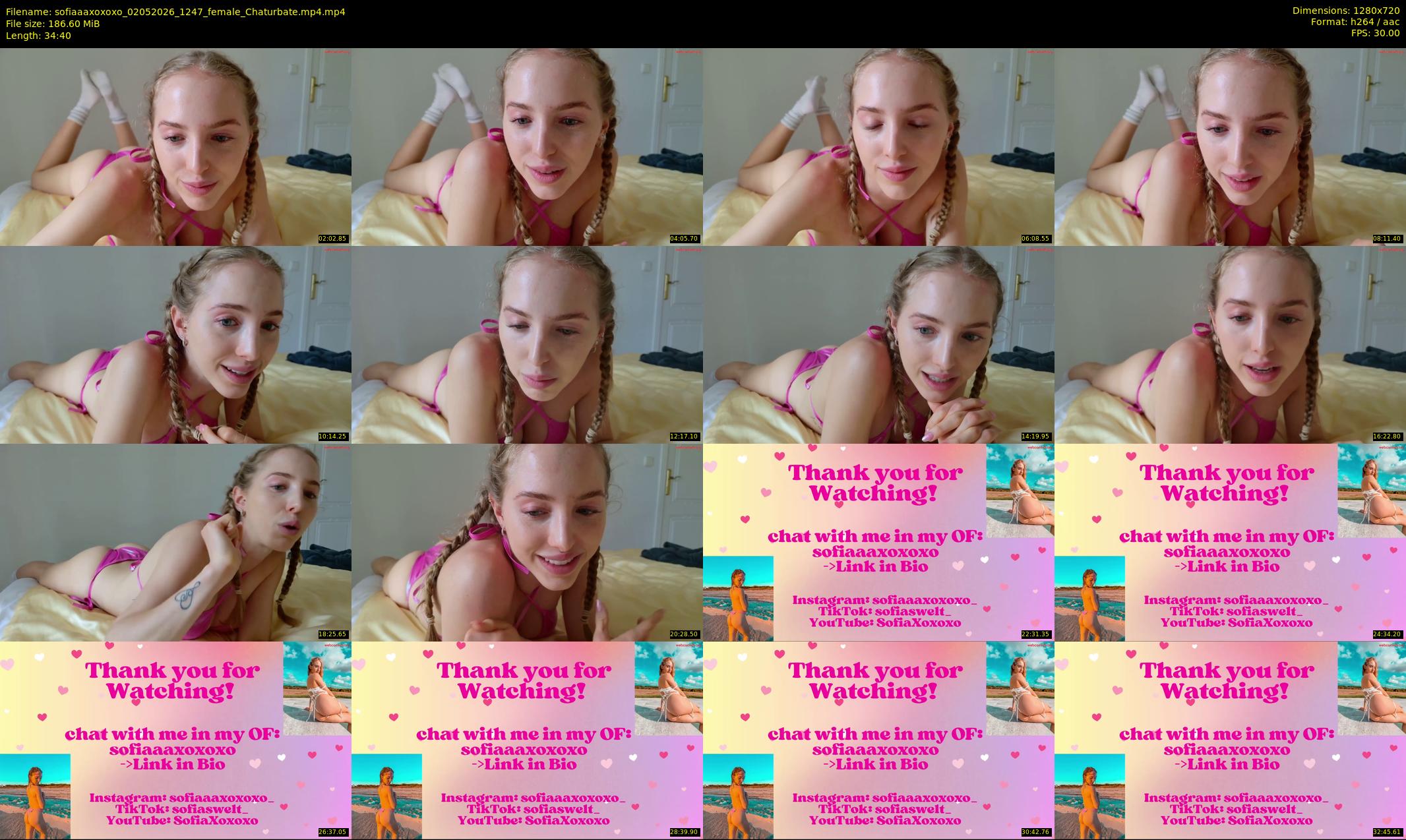sofiaaaxoxoxo — 35 minute Chaturbate female cam show recording, 720p, May 2, 2026