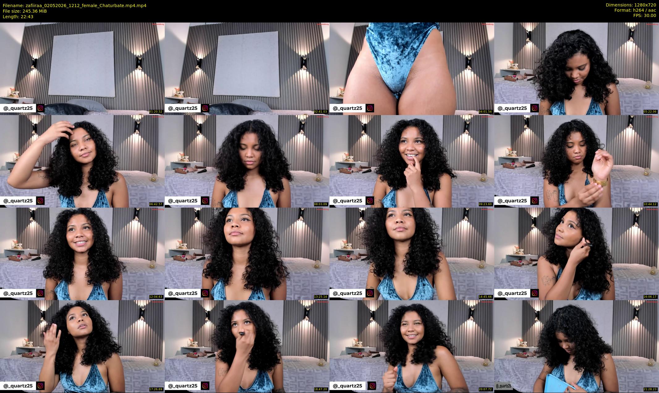 zafiiraa — 23 minute Chaturbate female cam show recording, 720p, May 2, 2026
