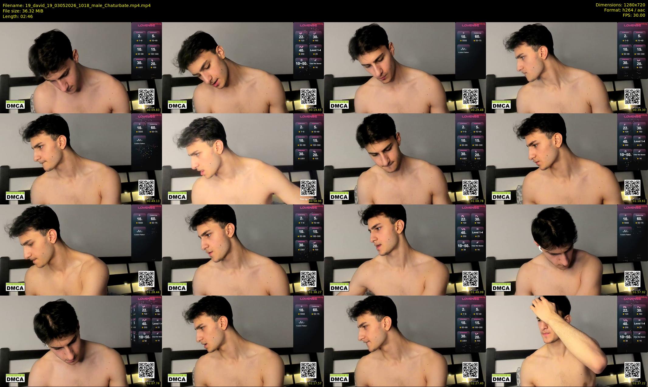 19_david_19 — 3 minute Chaturbate male cam show recording, 720p, May 3, 2026