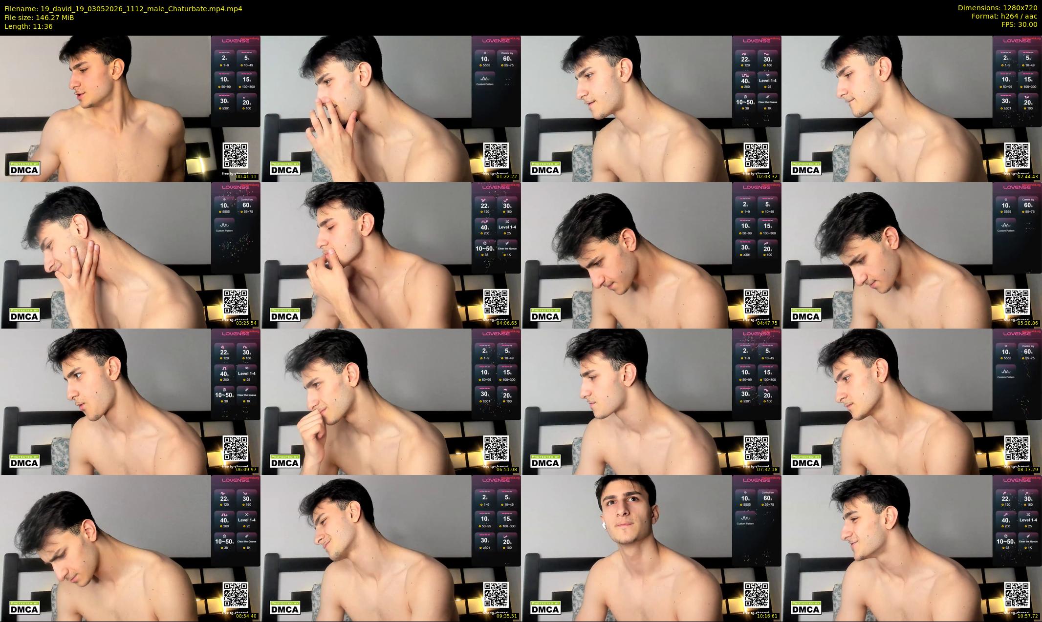 19_david_19 — 12 minute Chaturbate male cam show recording, 720p, May 3, 2026