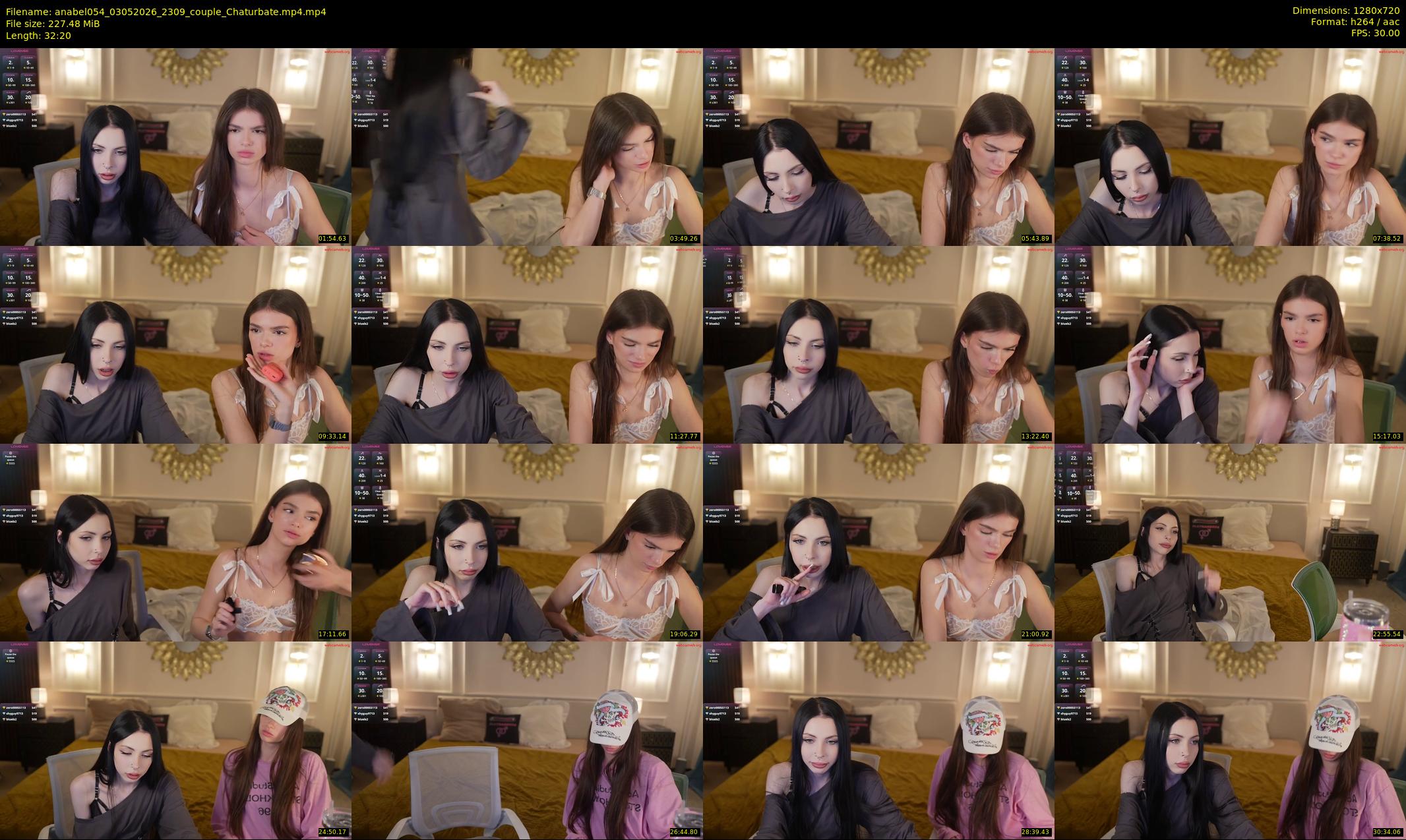 anabel054 — 33 minute Chaturbate female cam show recording, 720p, May 3, 2026