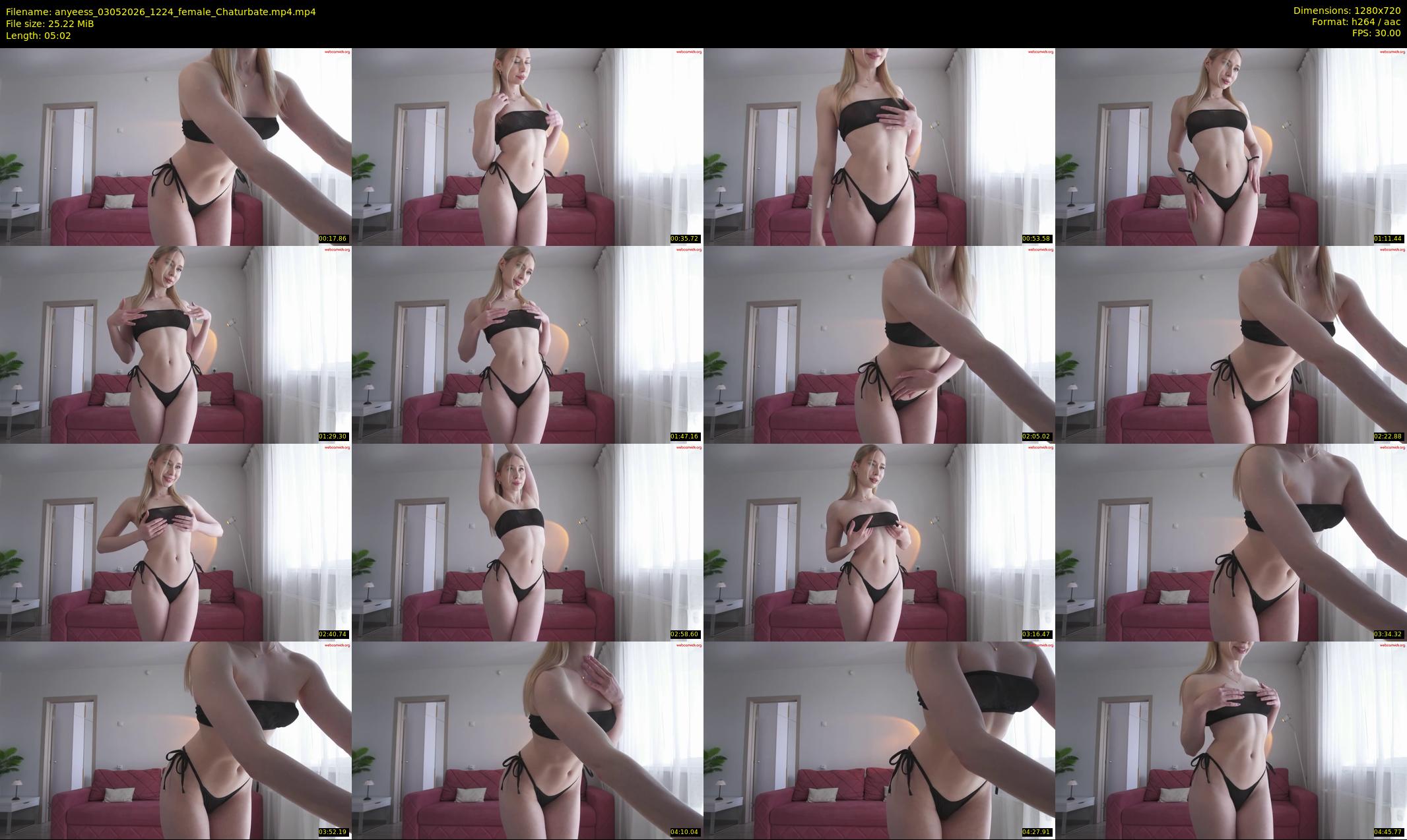 anyeess — 6 minute Chaturbate female cam show recording, 720p, May 3, 2026