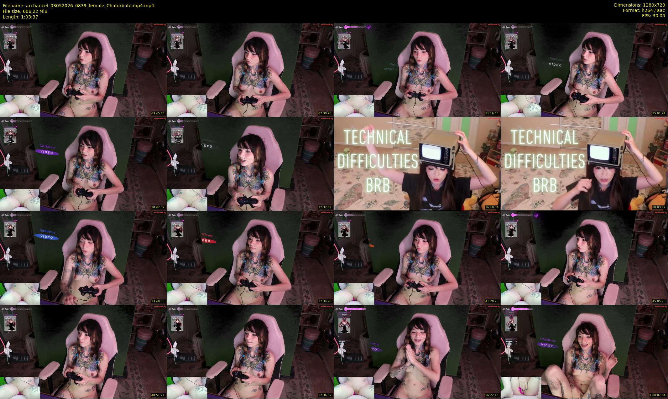 archancel — 64 minute Chaturbate female cam show recording, 720p, May 3, 2026