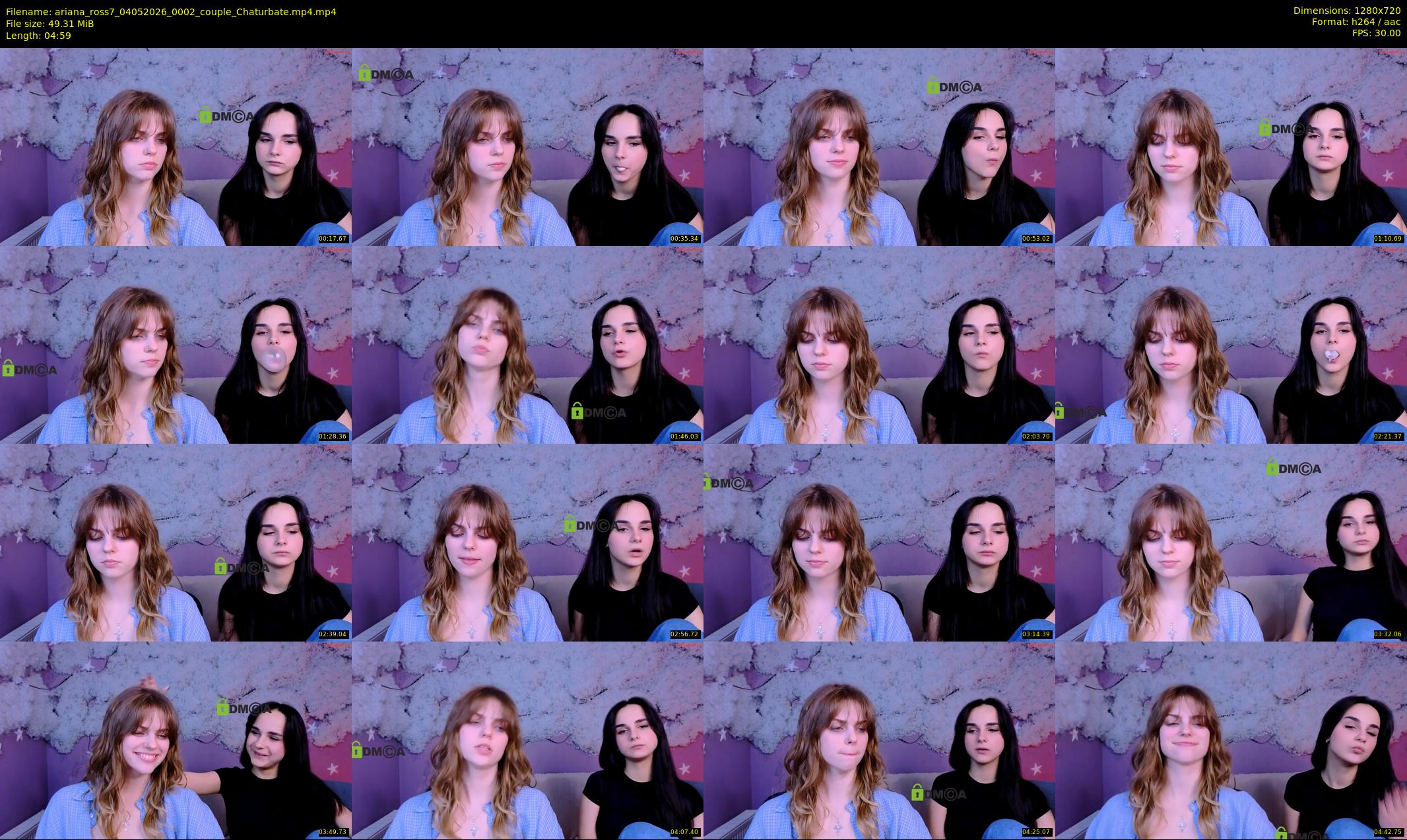ariana_ross7 — 5 minute Chaturbate couple cam show recording, 720p, May 4, 2026