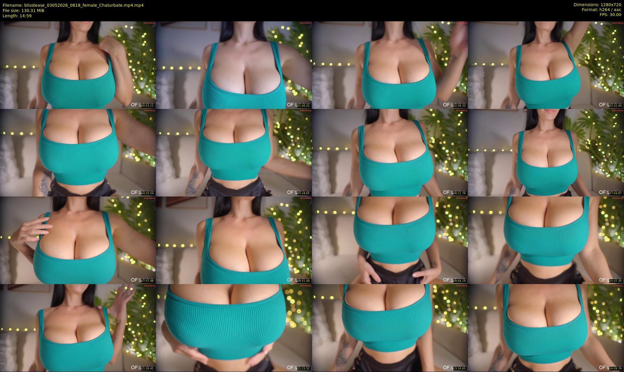 blisstease — 15 minute Chaturbate female cam show recording, 720p, May 3, 2026
