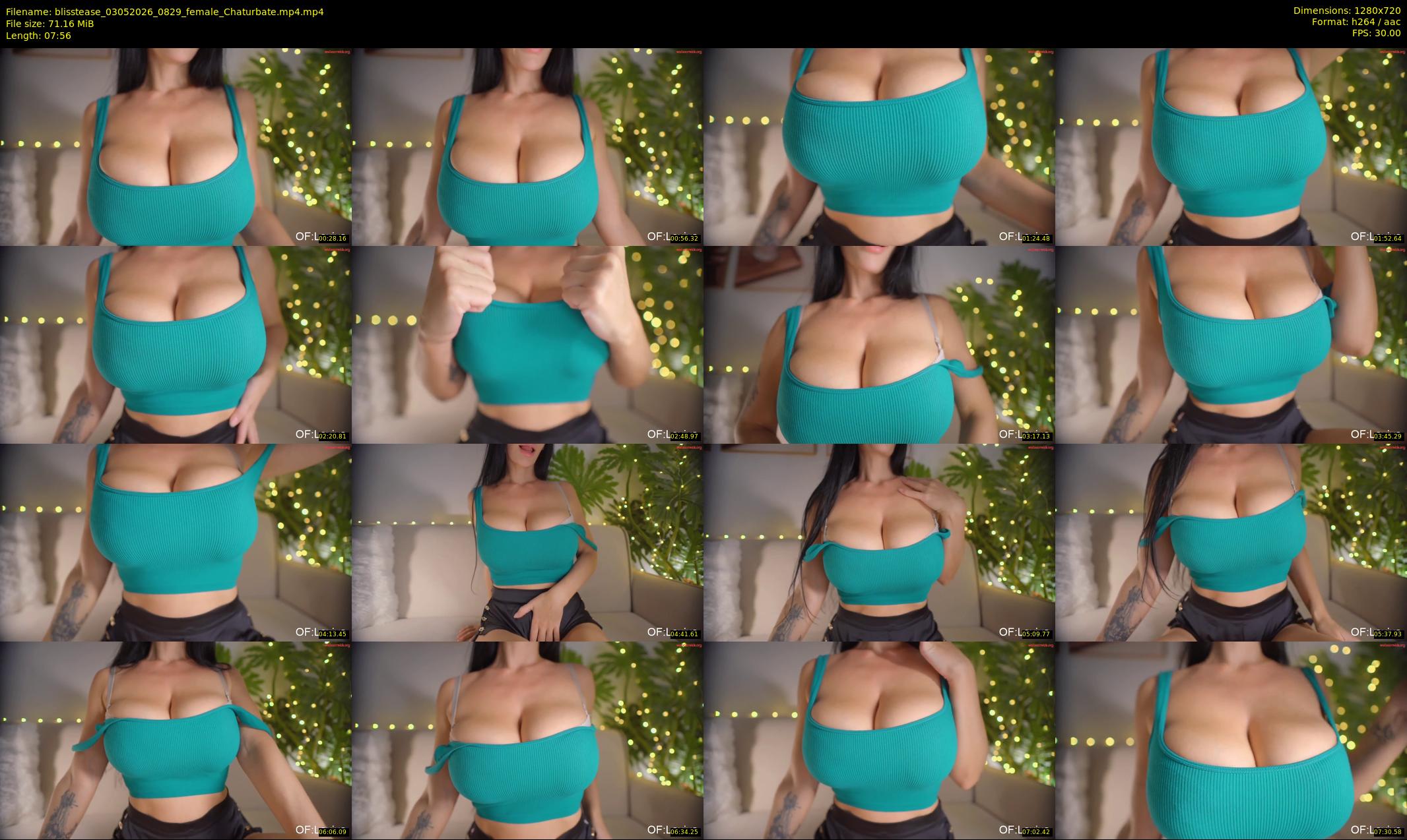 blisstease — 8 minute Chaturbate female cam show recording, 720p, May 3, 2026