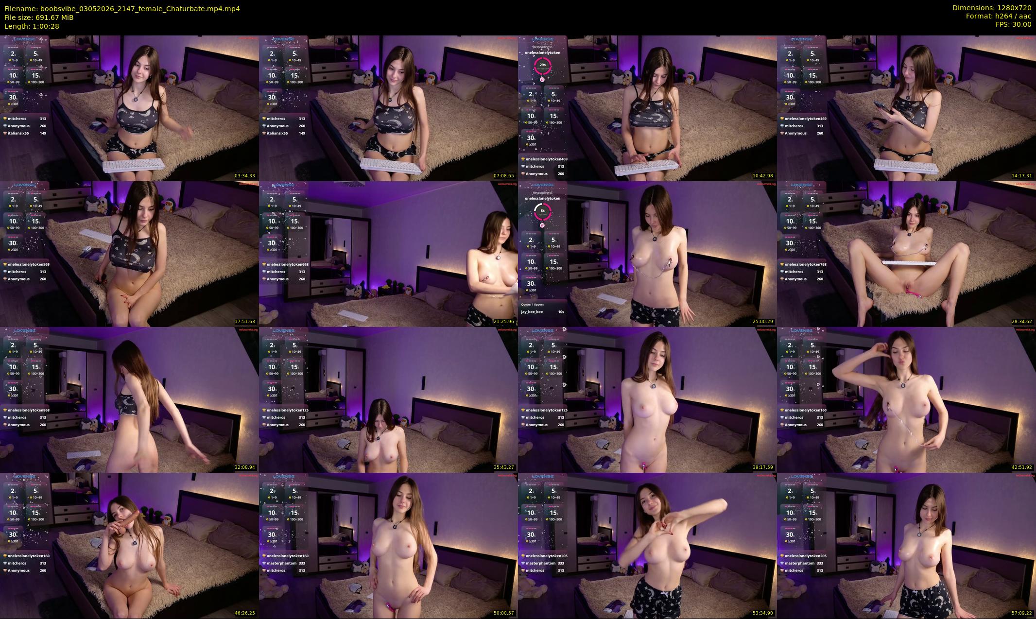 boobsvibe — 61 minute Chaturbate female cam show recording, 720p, May 3, 2026
