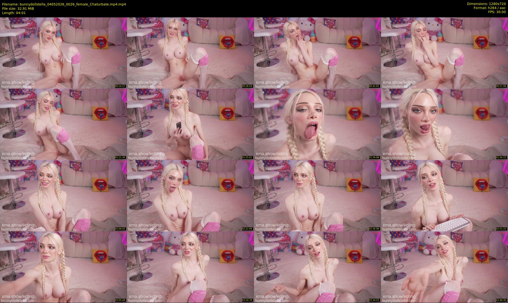 bunnydollstella — 5 minute Chaturbate female cam show recording, 720p, May 4, 2026