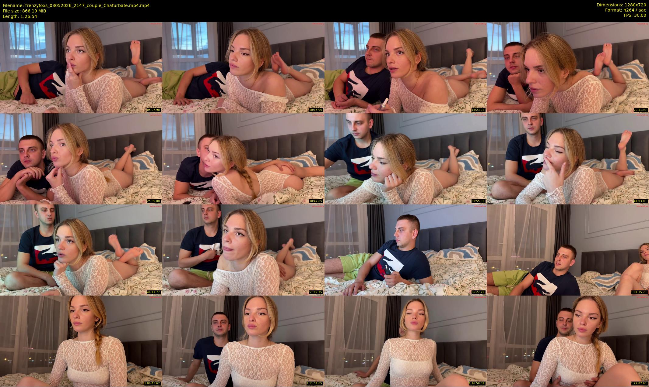 frenzyfoxs — 87 minute Chaturbate couple cam show recording, 720p, May 3, 2026