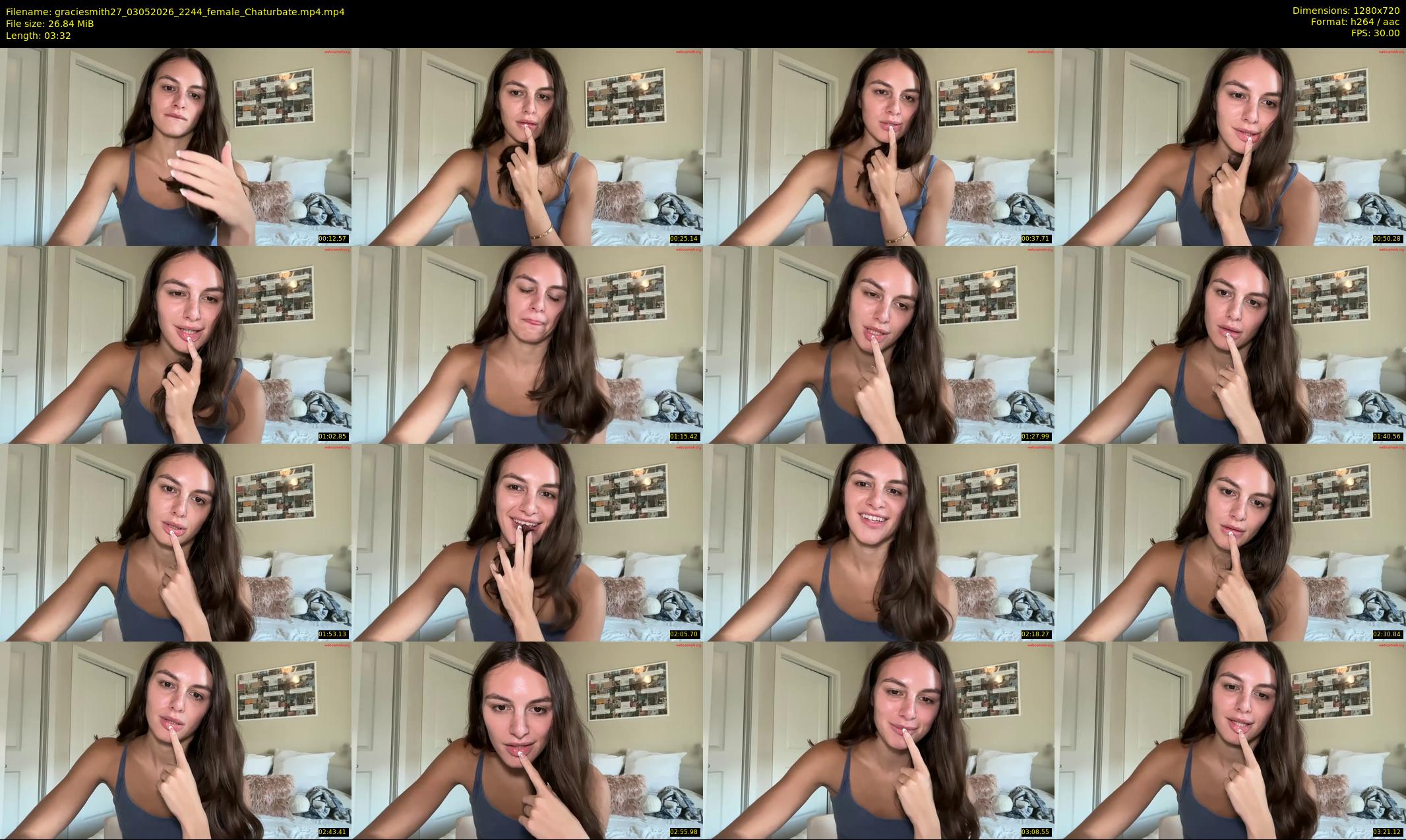 graciesmith27 — 4 minute Chaturbate female cam show recording, 720p, May 3, 2026