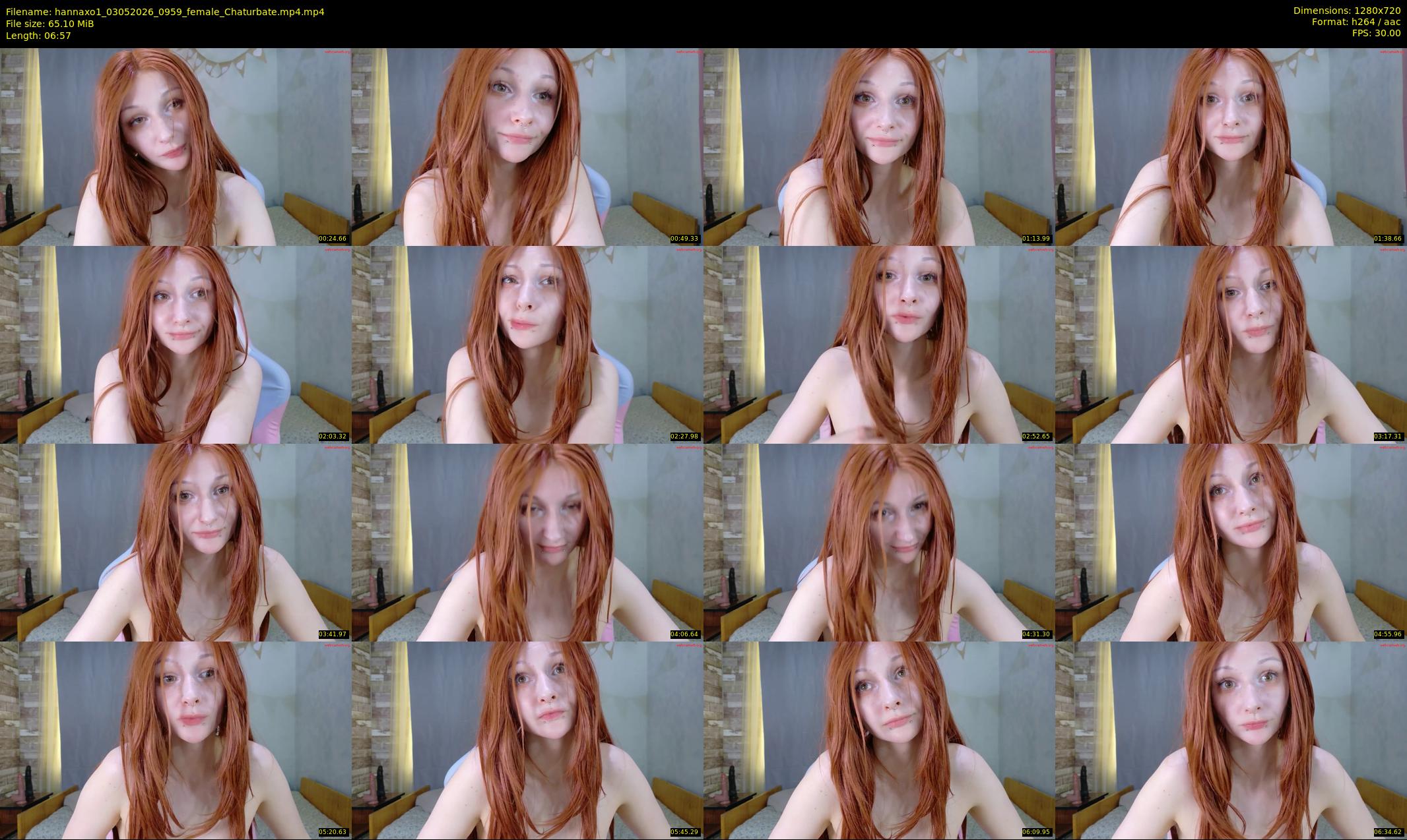 hannaxo1 — 7 minute Chaturbate female cam show recording, 720p, May 3, 2026