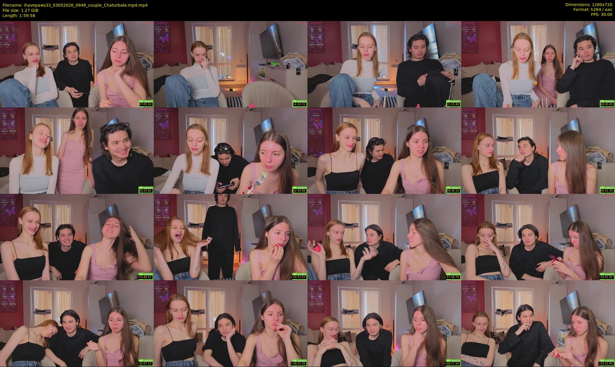 ihavepaws33 — 120 minute Chaturbate couple cam show recording, 720p, May 3, 2026