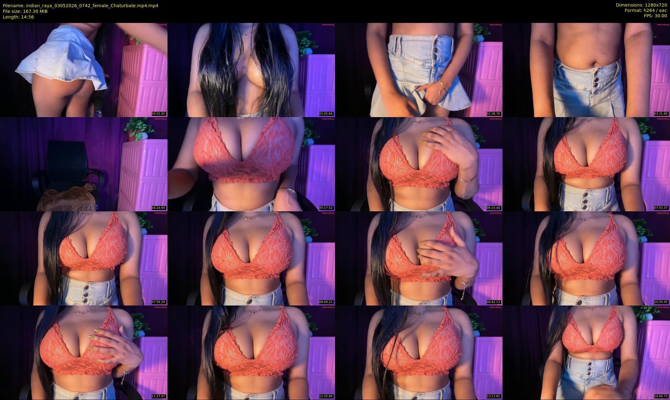 indian_raya — 15 minute Chaturbate female cam show recording, 720p, May 3, 2026