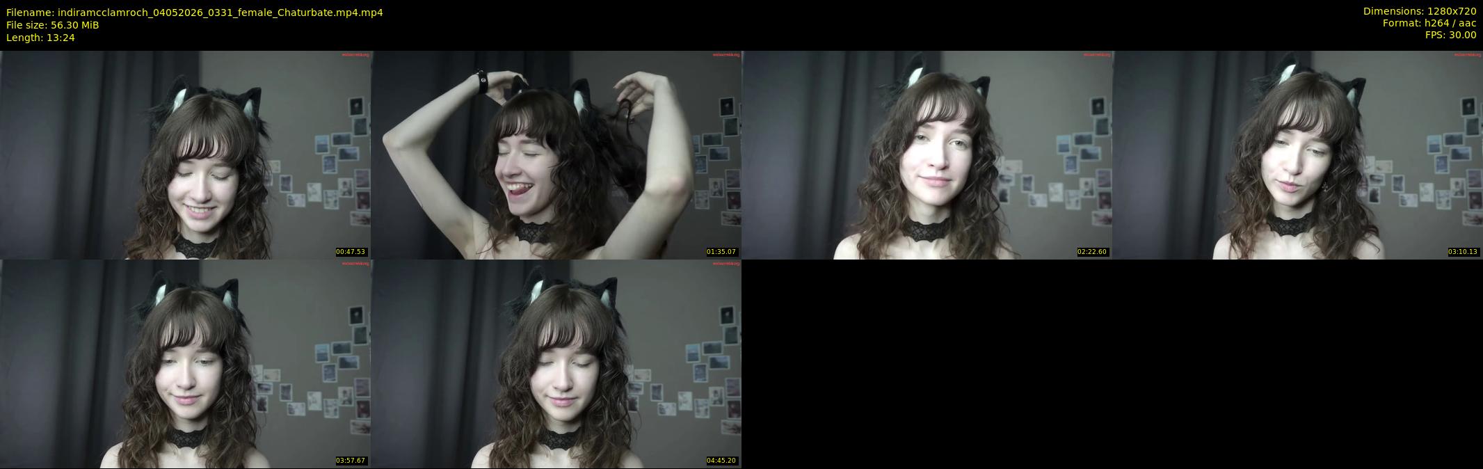 indiramcclamroch — 14 minute Chaturbate female cam show recording, 720p, May 4, 2026