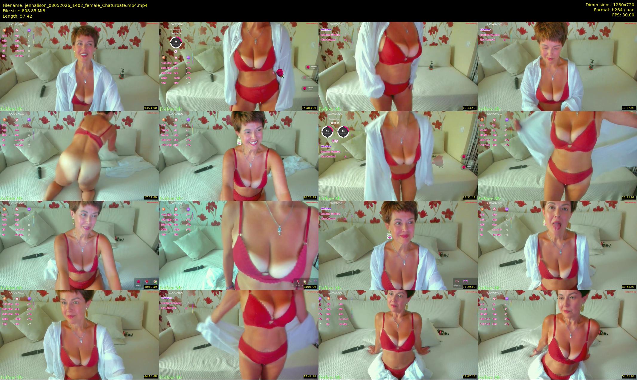 jennalison — 58 minute Chaturbate female cam show recording, 720p, May 3, 2026