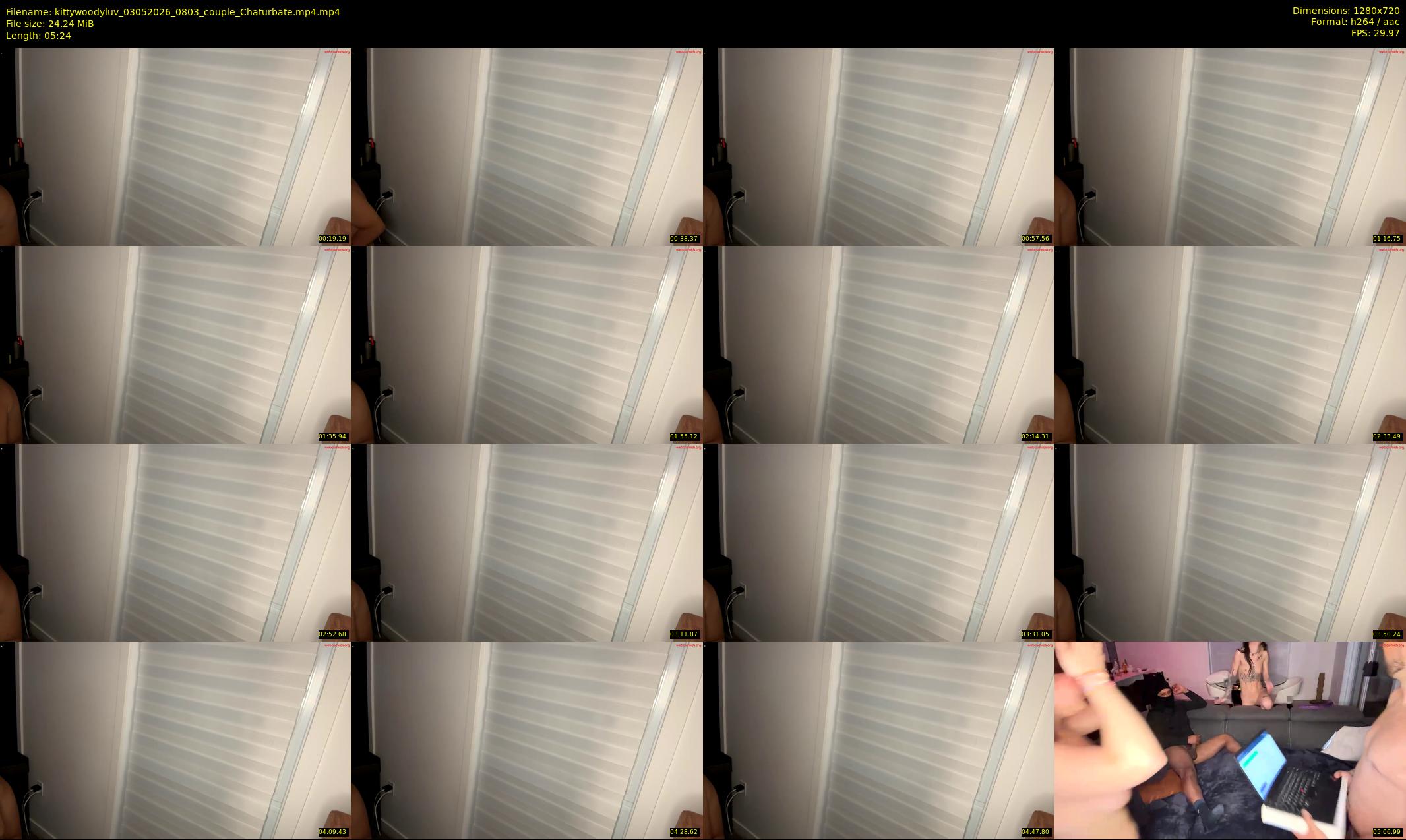 kittywoodyluv — 6 minute Chaturbate couple cam show recording, 720p, May 3, 2026