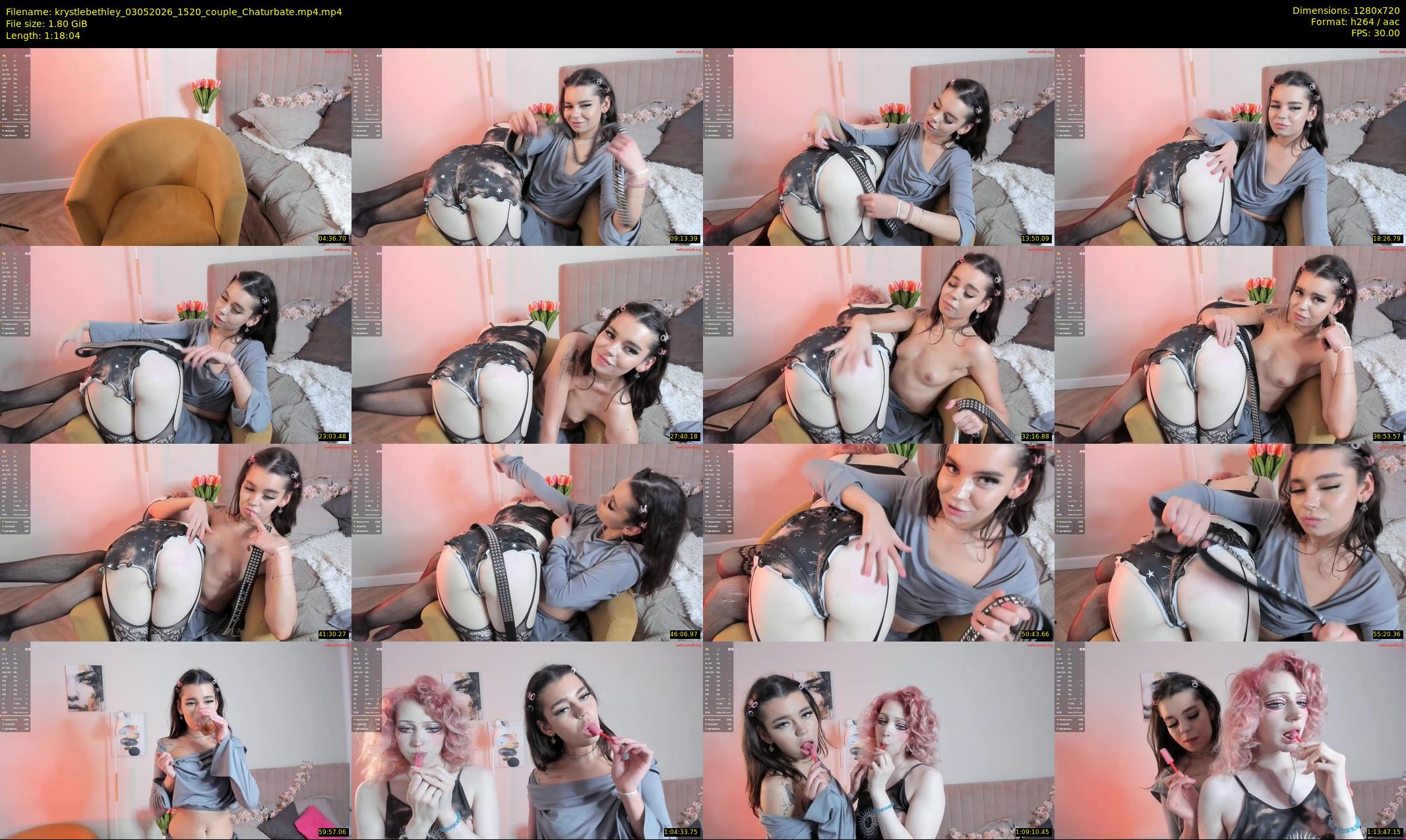 krystlebethley — 79 minute Chaturbate couple cam show recording, 720p, May 3, 2026